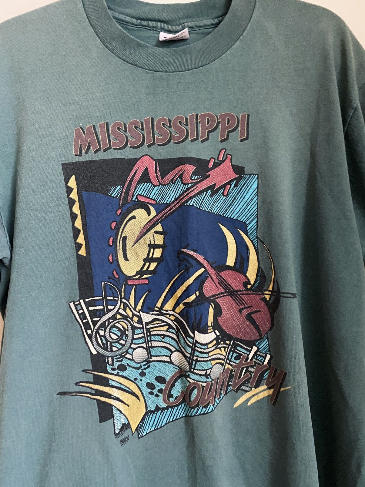 Band Tees × Vintage Vintage 90s Mississippi Country Tee Size US L / EU 52-54 / 3 - 2 Thumbnail