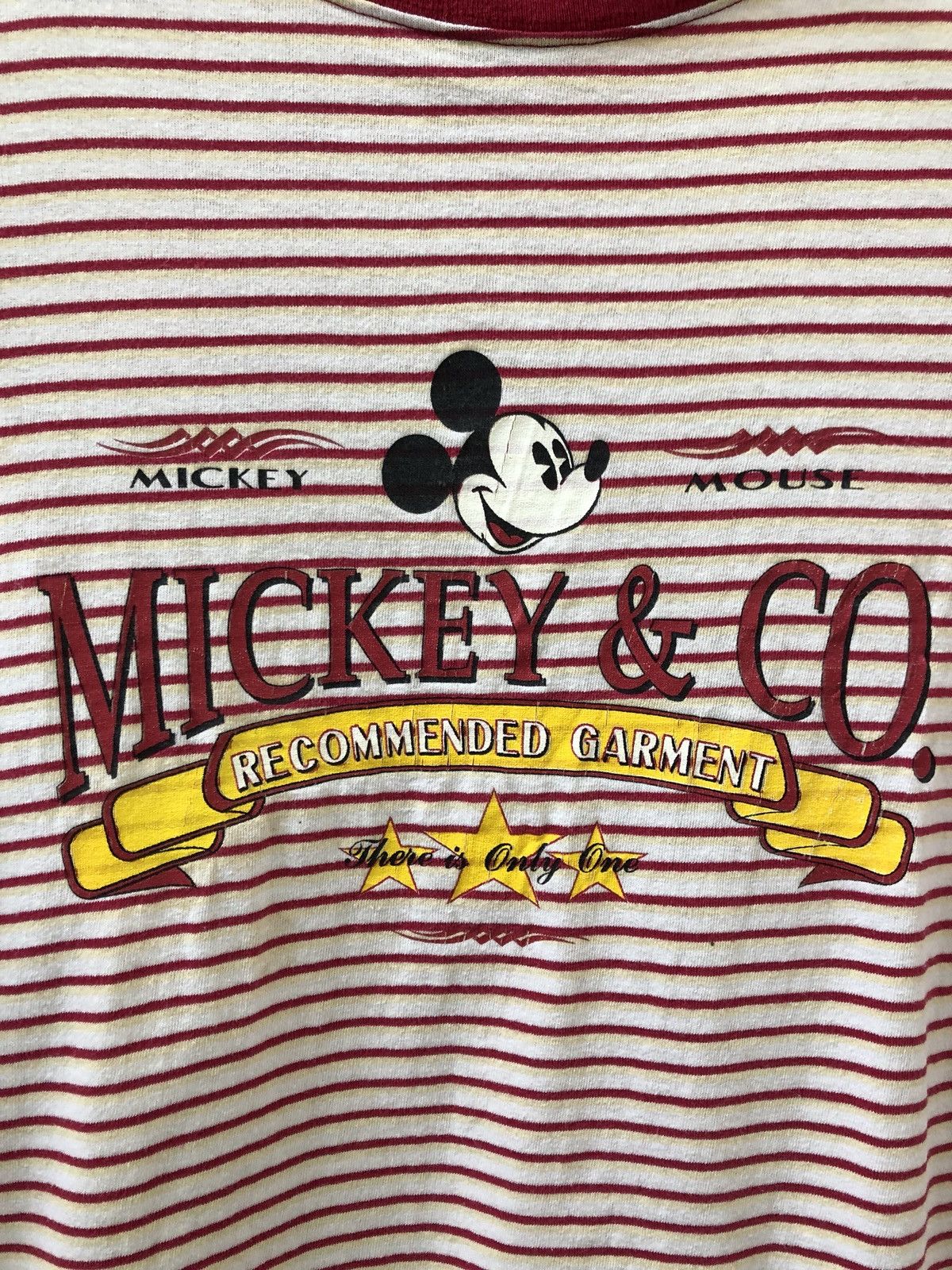 Disney Vintage 90s Disney Mickey Mouse Striped t shirt Size US L / EU 52-54 / 3 - 2 Thumbnail
