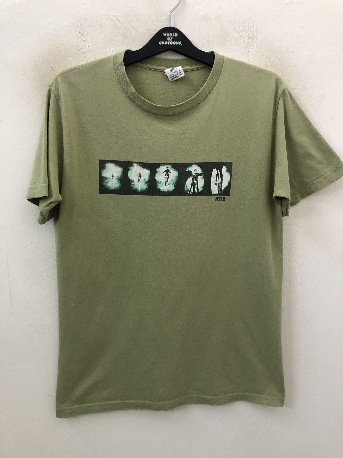 Patagonia Vintage Patagonia Made in Usa MTB Bicycle Green t shirt Size US S / EU 44-46 / 1 - 1 Thumbnail