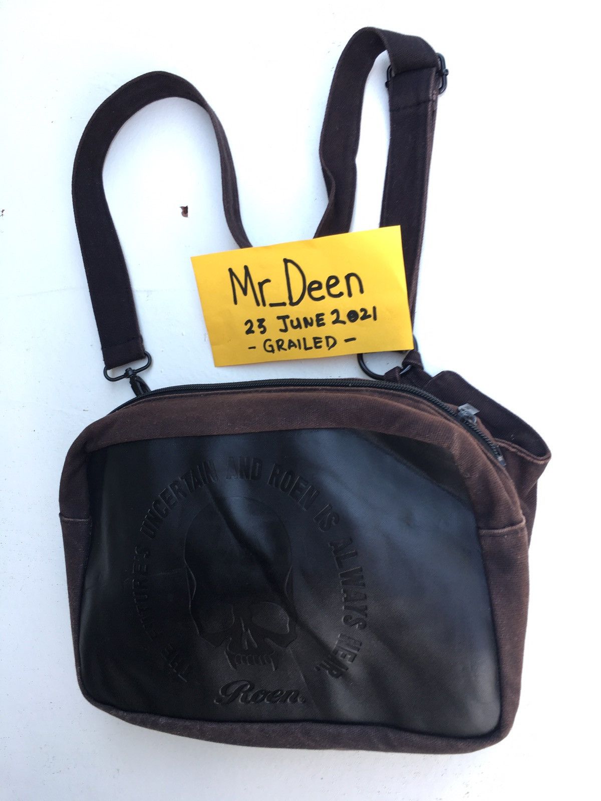 Japanese Brand Roen The Future’s Uncertain & Roen is Always Near Sling Bag Size ONE SIZE - 3 Thumbnail