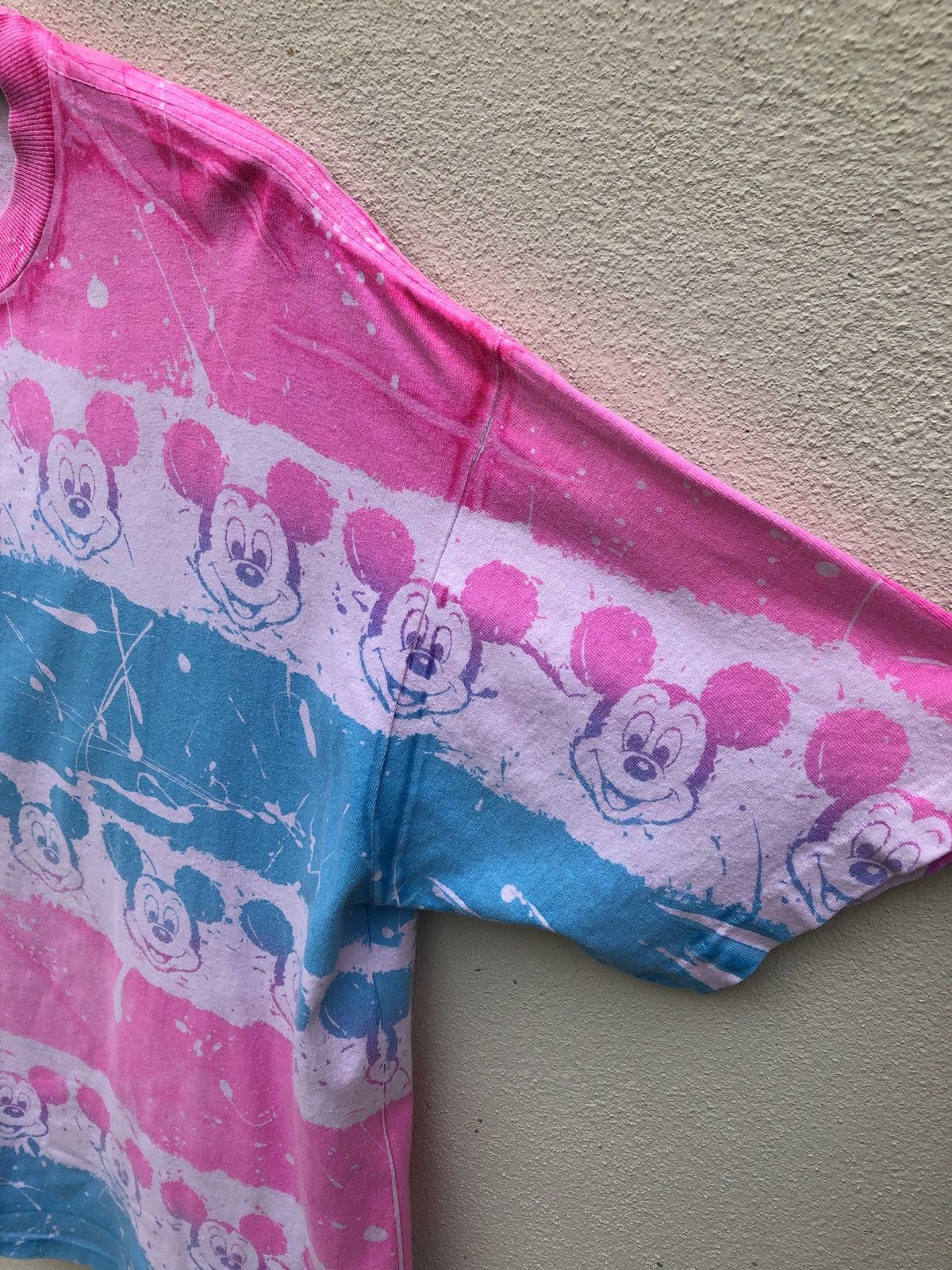 Disney Vtg 80s Disney Mickey Mouse Over Print Border t shirt Size US XL / EU 56 / 4 - 3 Thumbnail