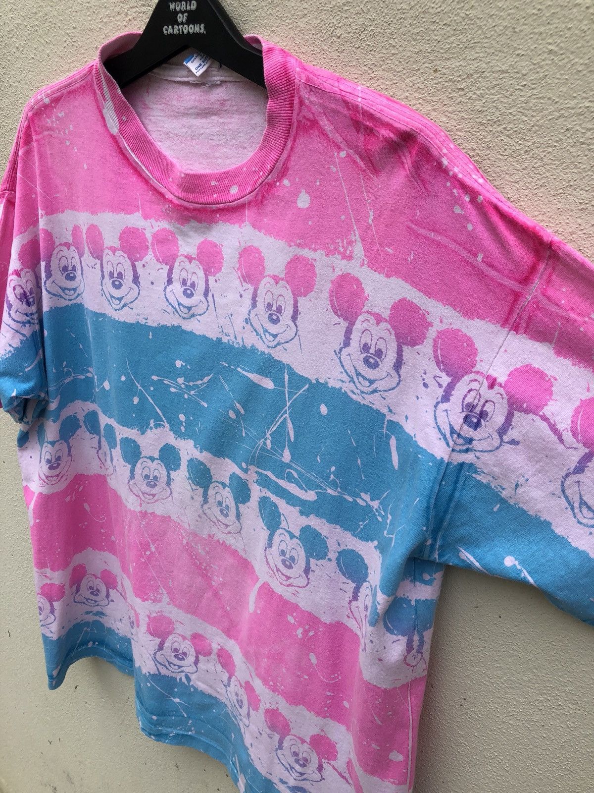 Disney Vtg 80s Disney Mickey Mouse Over Print Border t shirt Size US XL / EU 56 / 4 - 4 Thumbnail