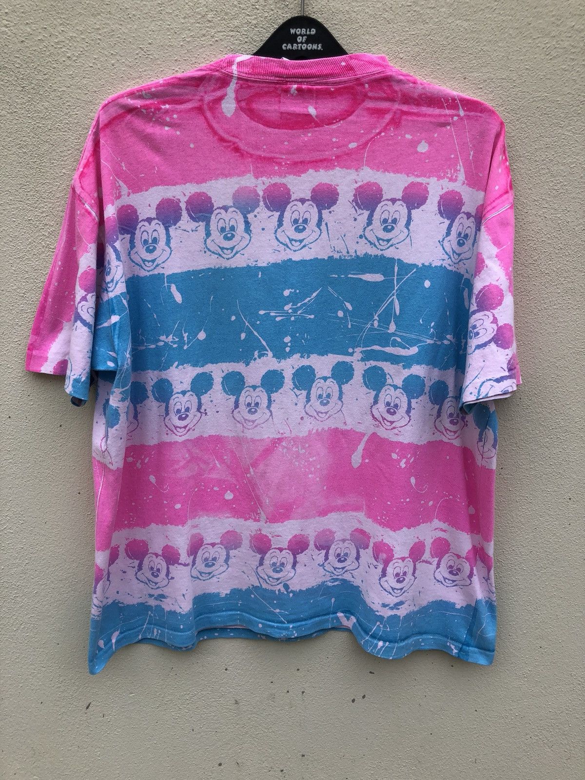 Disney Vtg 80s Disney Mickey Mouse Over Print Border t shirt Size US XL / EU 56 / 4 - 5 Thumbnail
