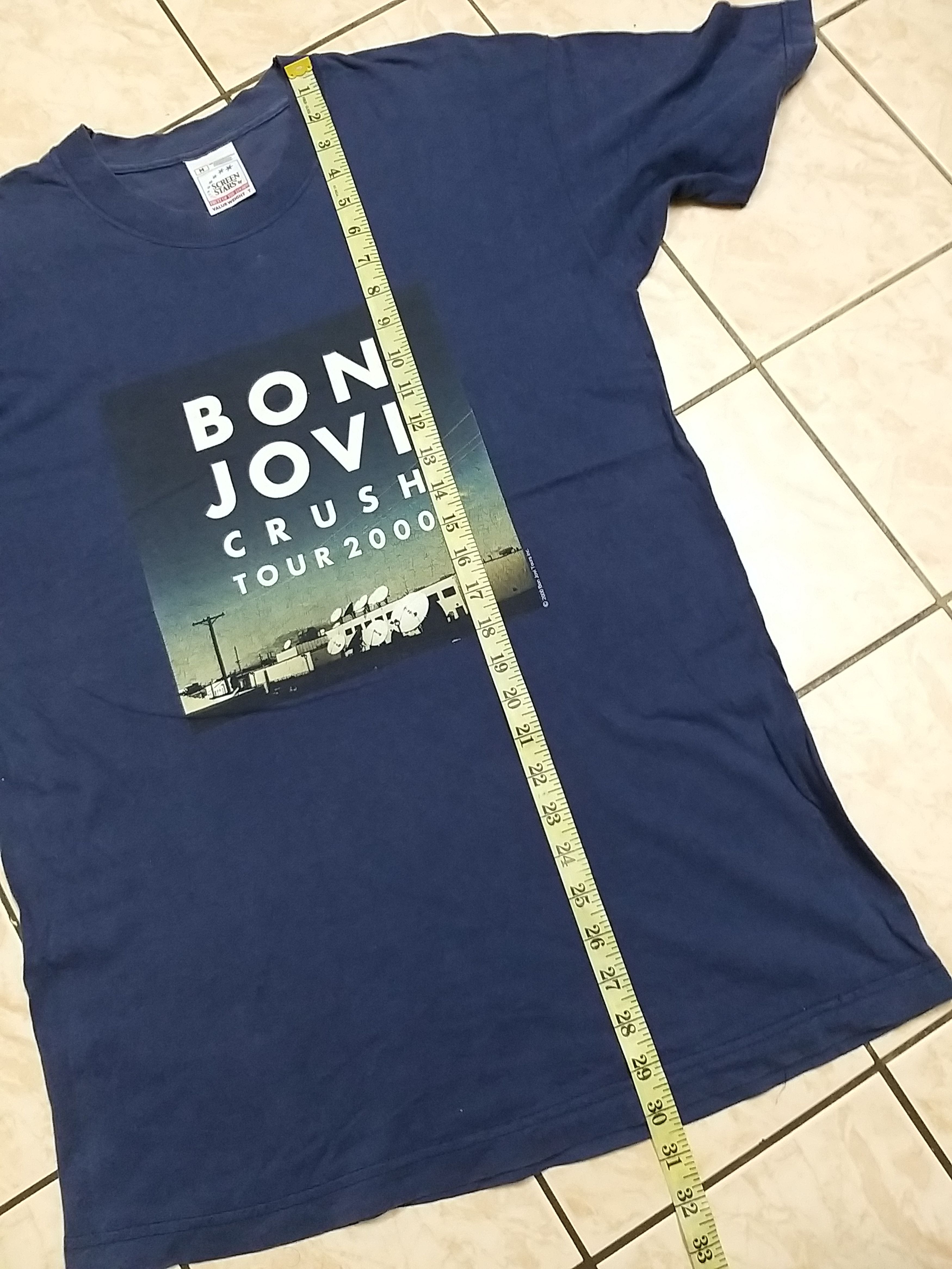 Band Tees VINTAGE Y2K BON JOVI "CRUSH TOUR 2000" T SHIRT Size US M / EU 48-50 / 2 - 6 Thumbnail