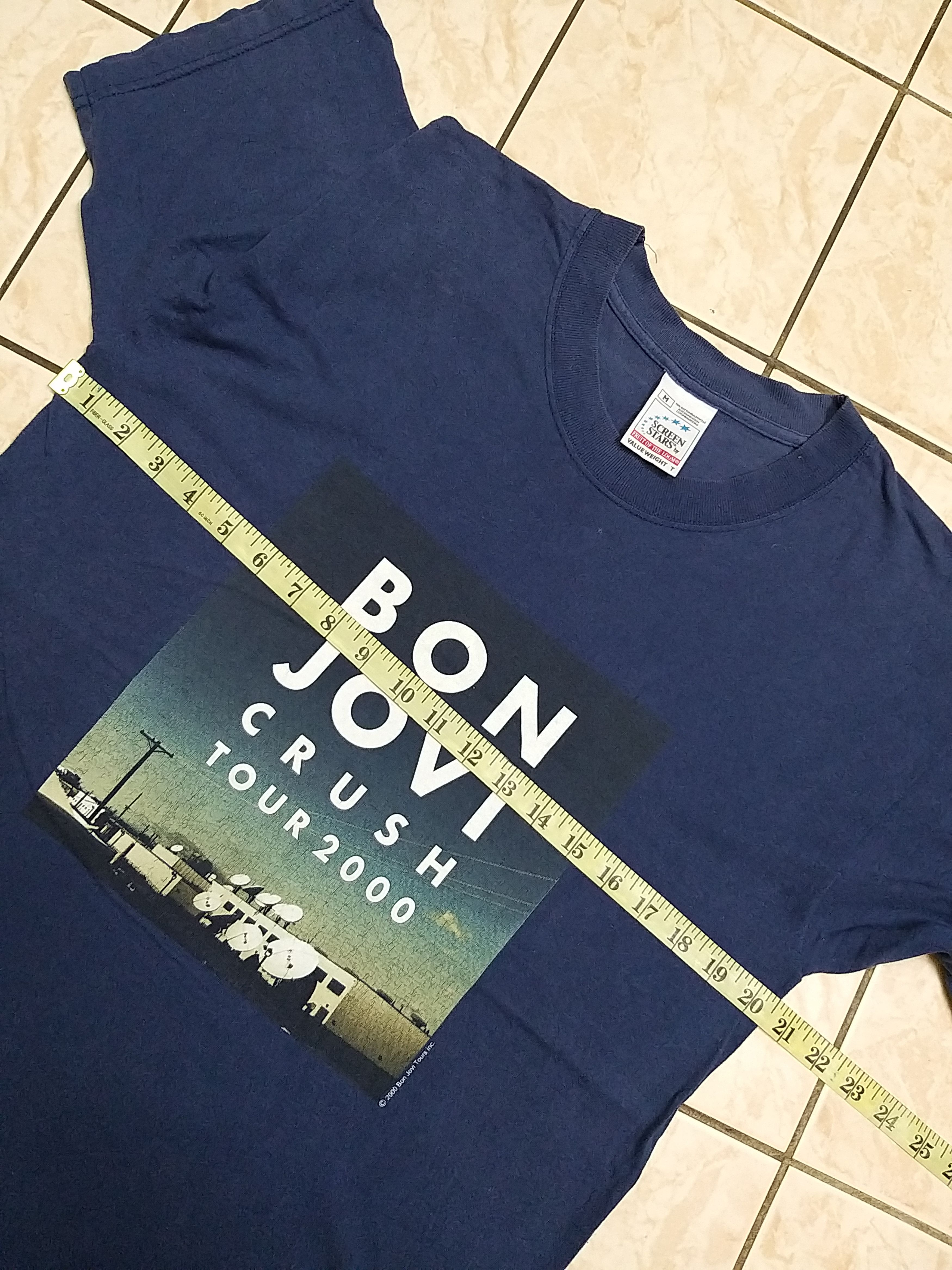 Band Tees VINTAGE Y2K BON JOVI "CRUSH TOUR 2000" T SHIRT Size US M / EU 48-50 / 2 - 5 Thumbnail