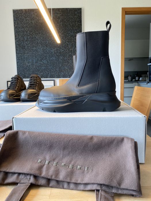 Rick Owens Rick owens drkshdw abstract beetle boots | Grailed