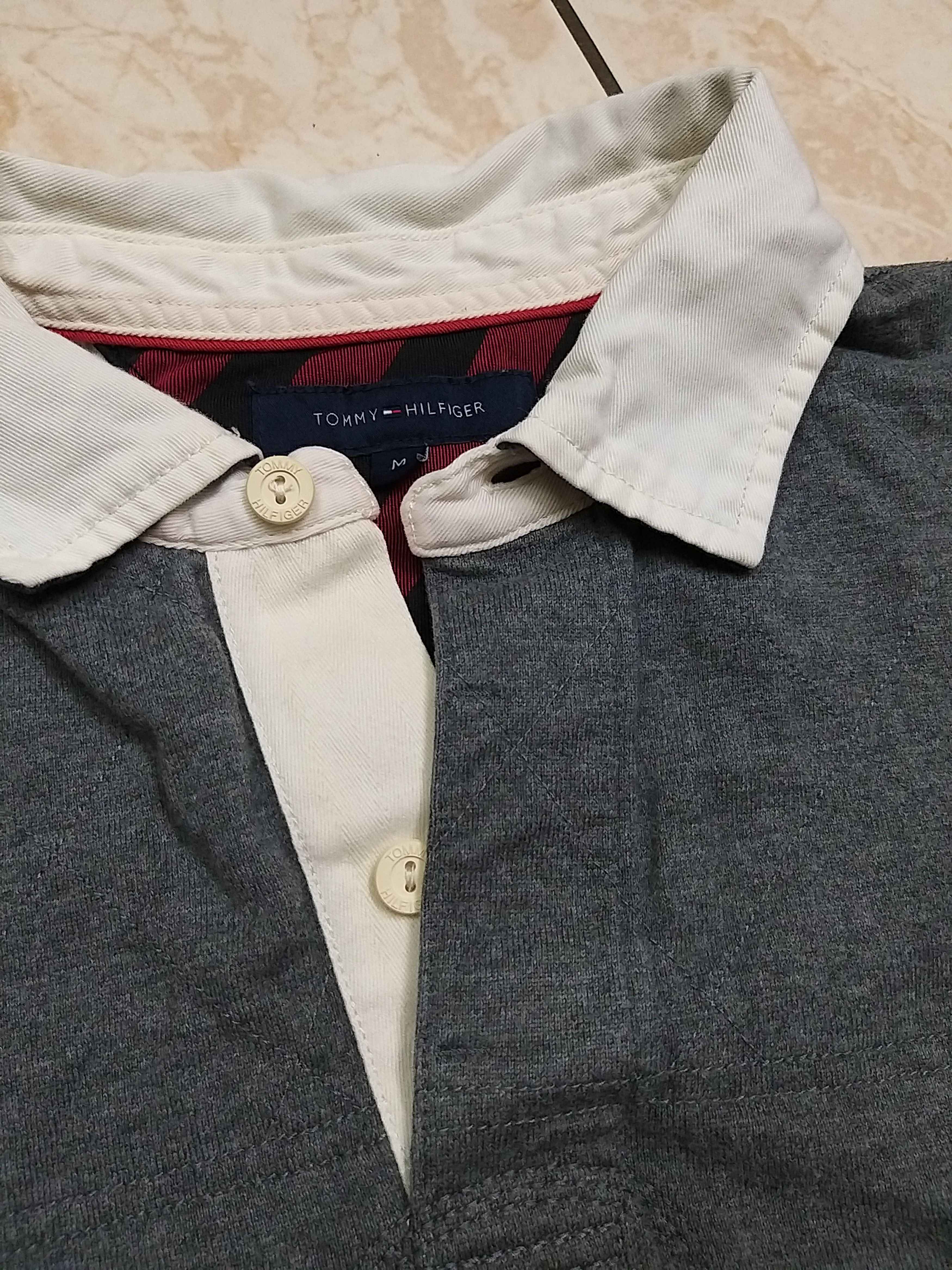 Tommy Hilfiger VTG TOMMY HILFIGER RUGBY STYLE #85 LONG SLEEVE POLO SHIRT Size US M / EU 48-50 / 2 - 6 Thumbnail