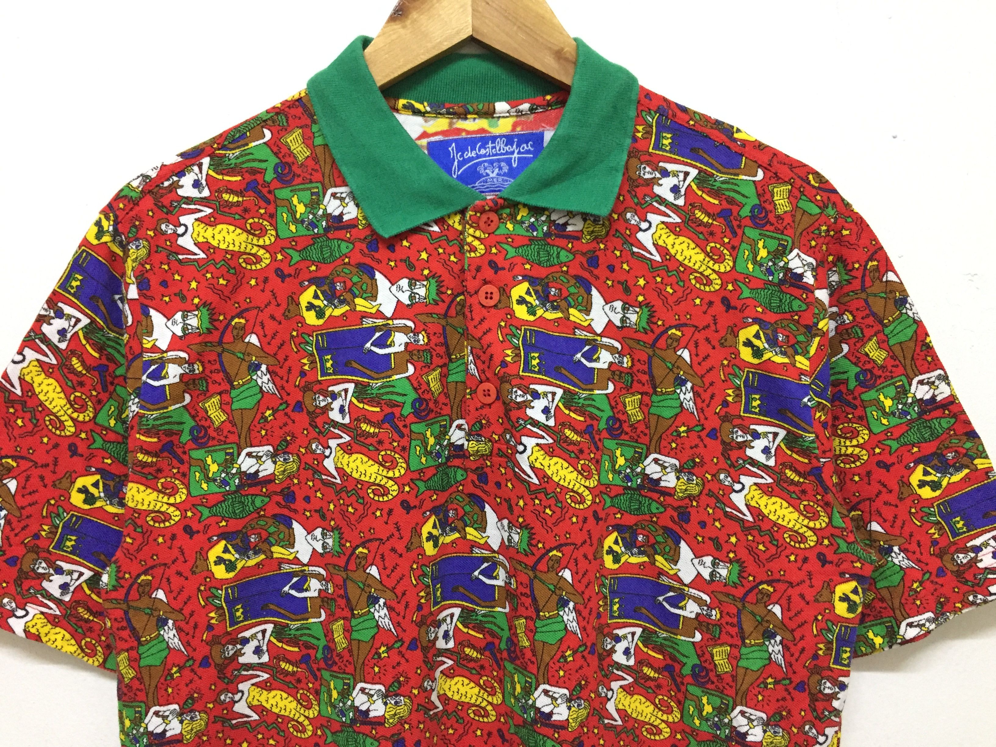 Jean Charles De Castelbajac 1980s Castelbajac Sex Gay Ancient culture Art Print polo Size US M / EU 48-50 / 2 - 2 Thumbnail
