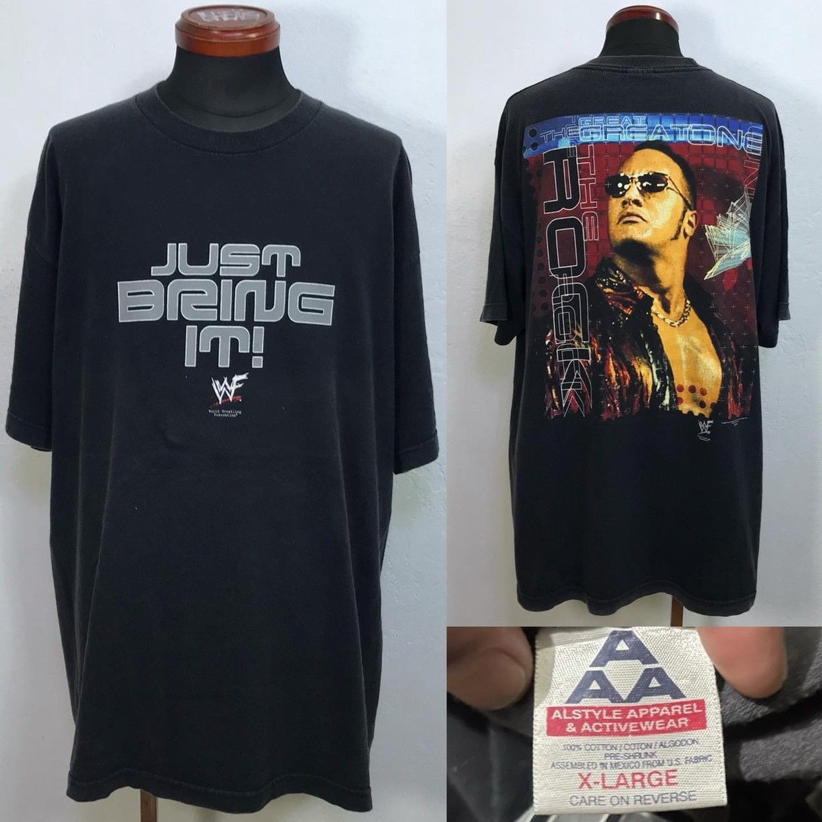 Vintage × WWF Vintage 00s The Rock Just Bring It! Size US XL / EU 56 / 4 - 3 Thumbnail