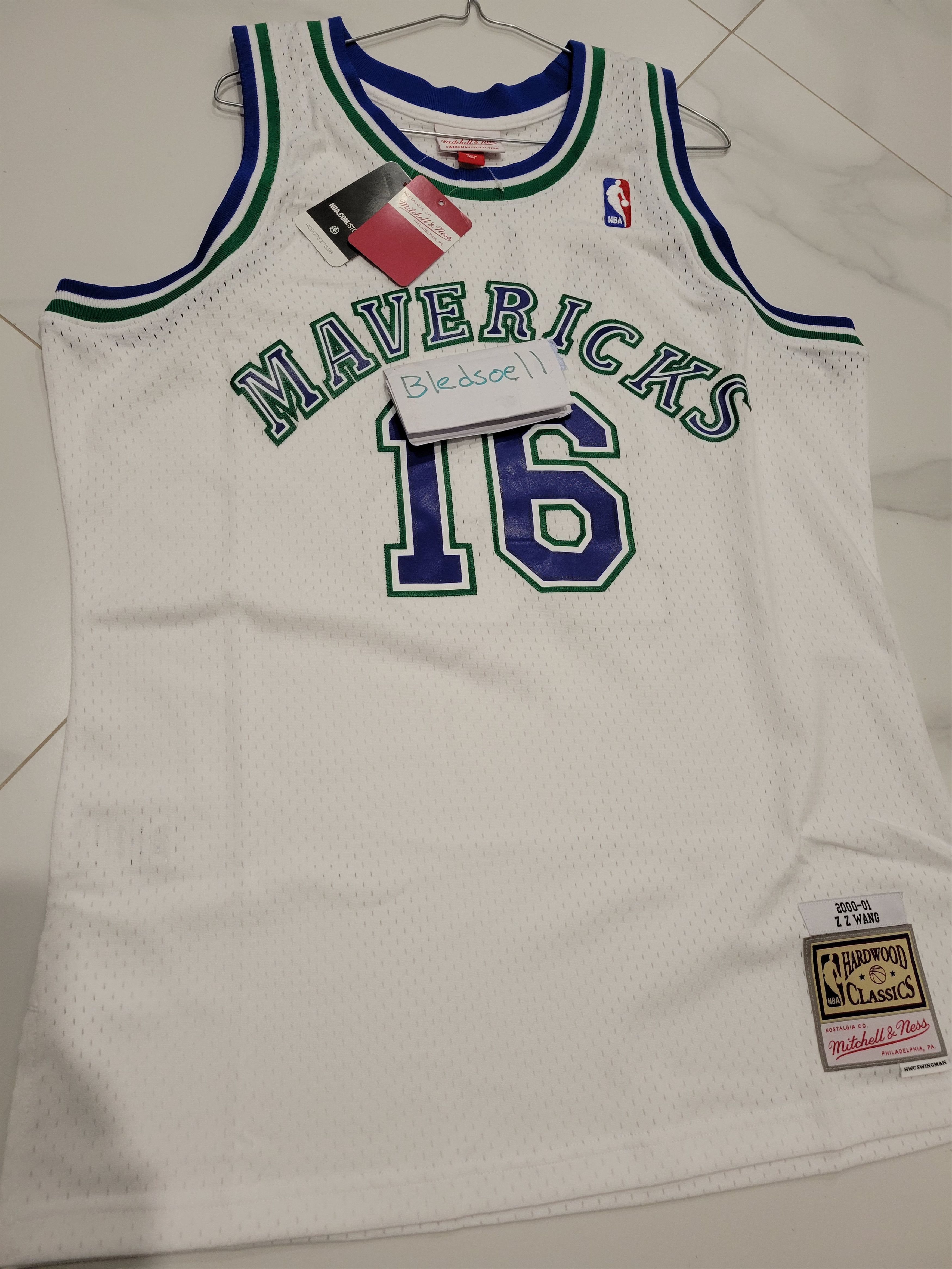 Dallas Mavericks Mavs mitchell Wang zizi nba SW jersey L