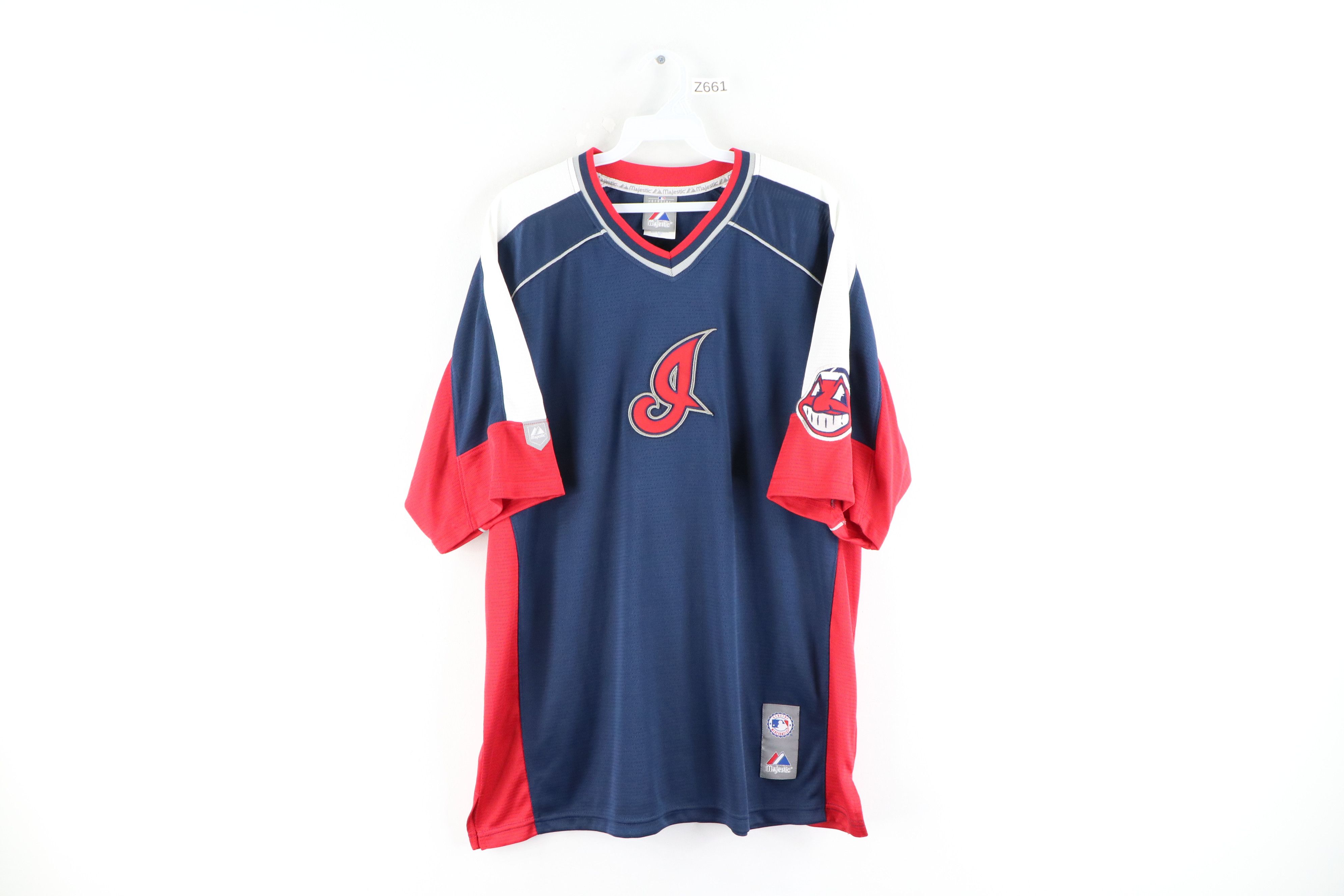 Veste/Pull Cleveland Indians Majestic - Taille L - Coupe Vent - Occasion Très Bon État - Comme Neuf