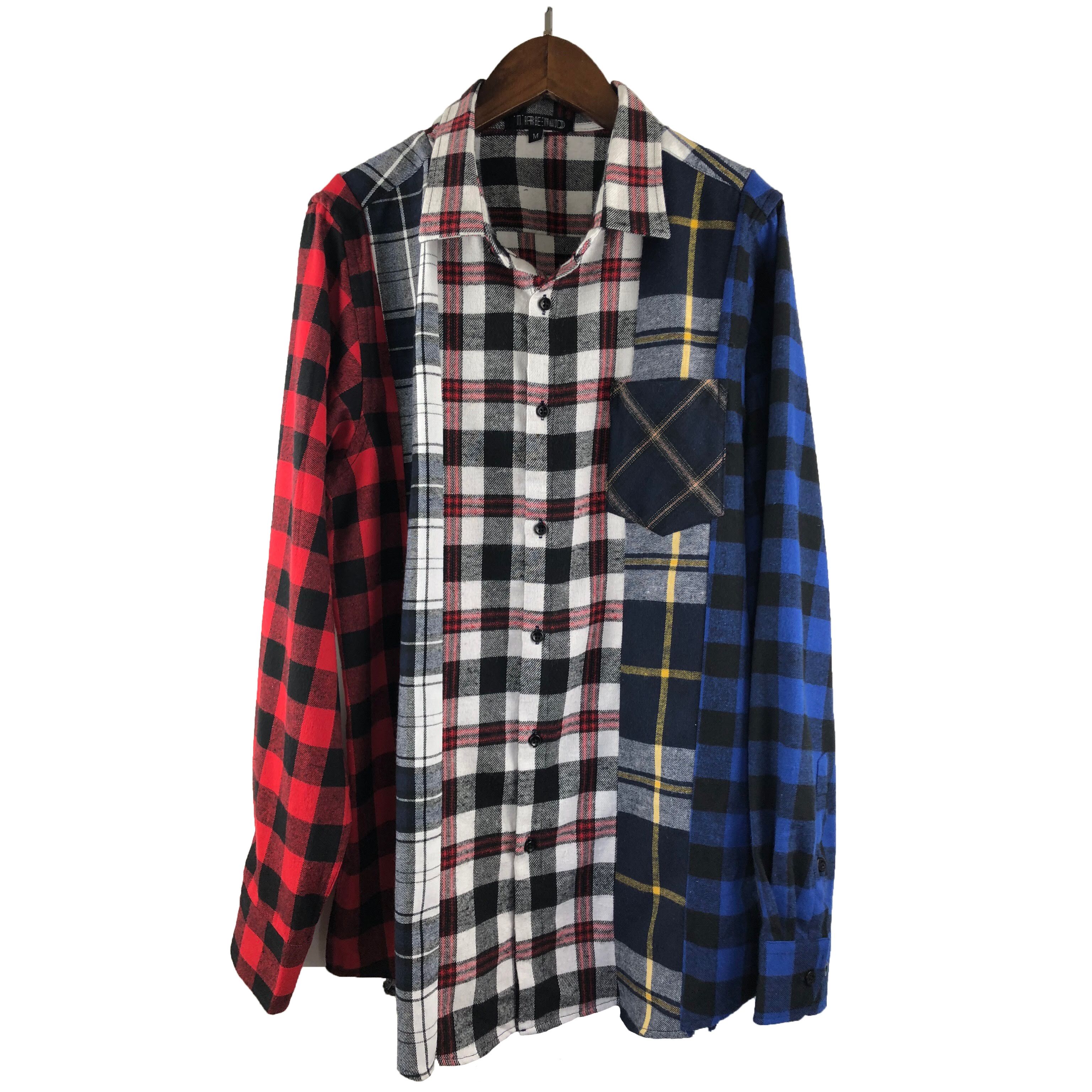 Vintage Custom made 7 cut Flannel shirt - Like Needles Gosha | Grailed