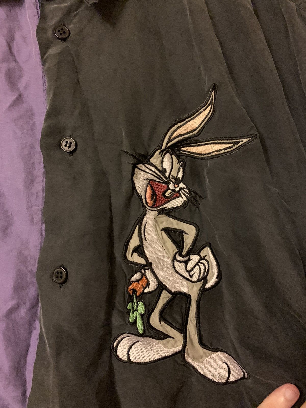 Vintage × Warner Bros *RARE* Vintage 1993 100% Silk Bugs Bunny Bowling Shirt L/XL Size US L / EU 52-54 / 3 - 2 Thumbnail