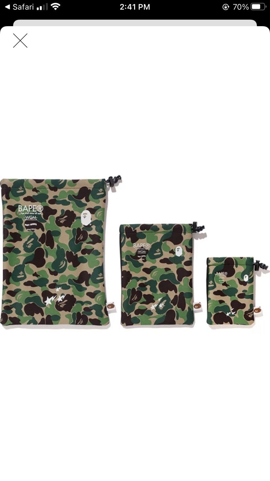 Bape BAPE ABC CAMO GADGETS POUCH SET of 3 | Grailed