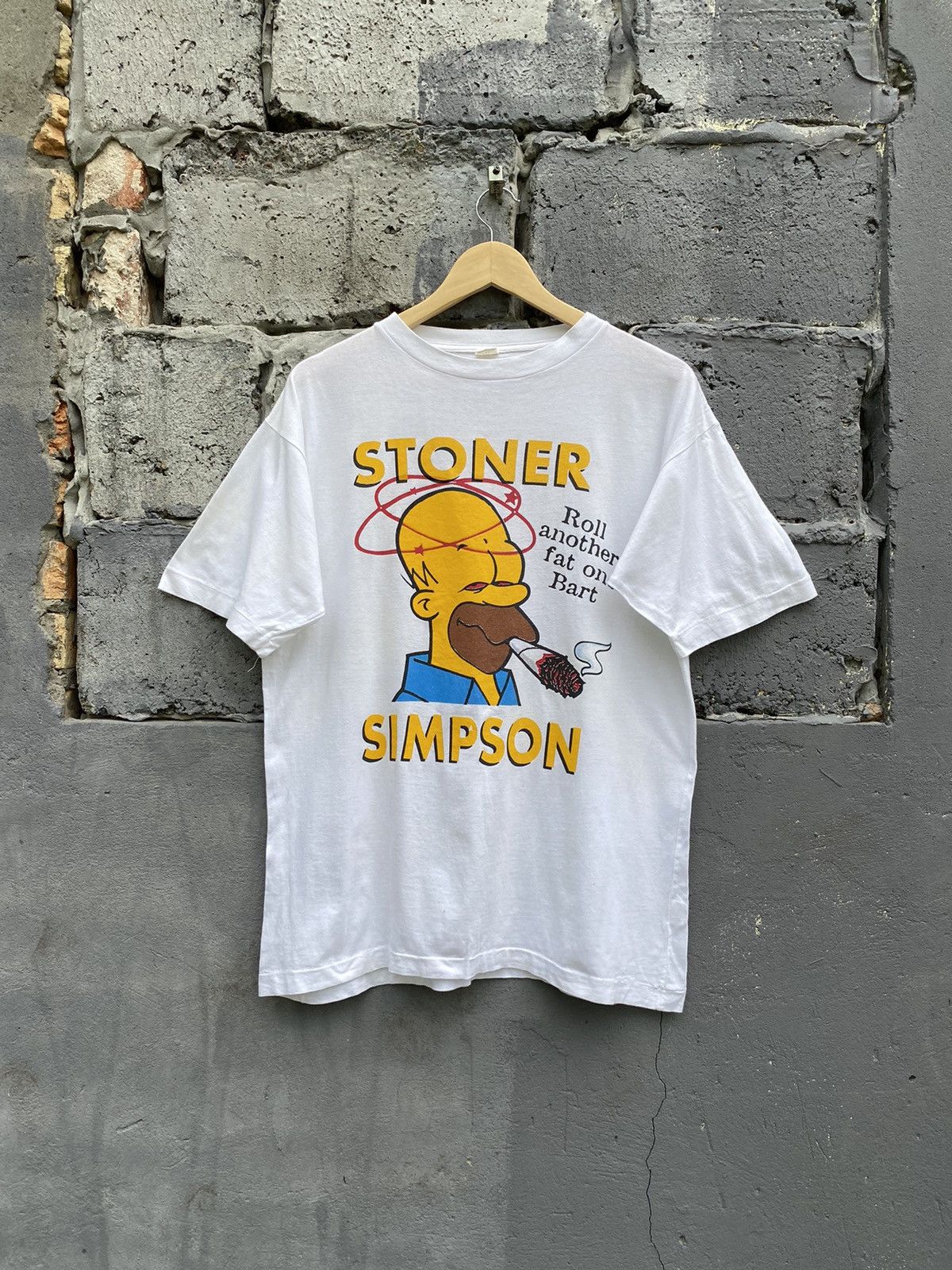 Vintage Vintage The Simpsons RIP Stoner Homer Smoking Weed Tee | Grailed