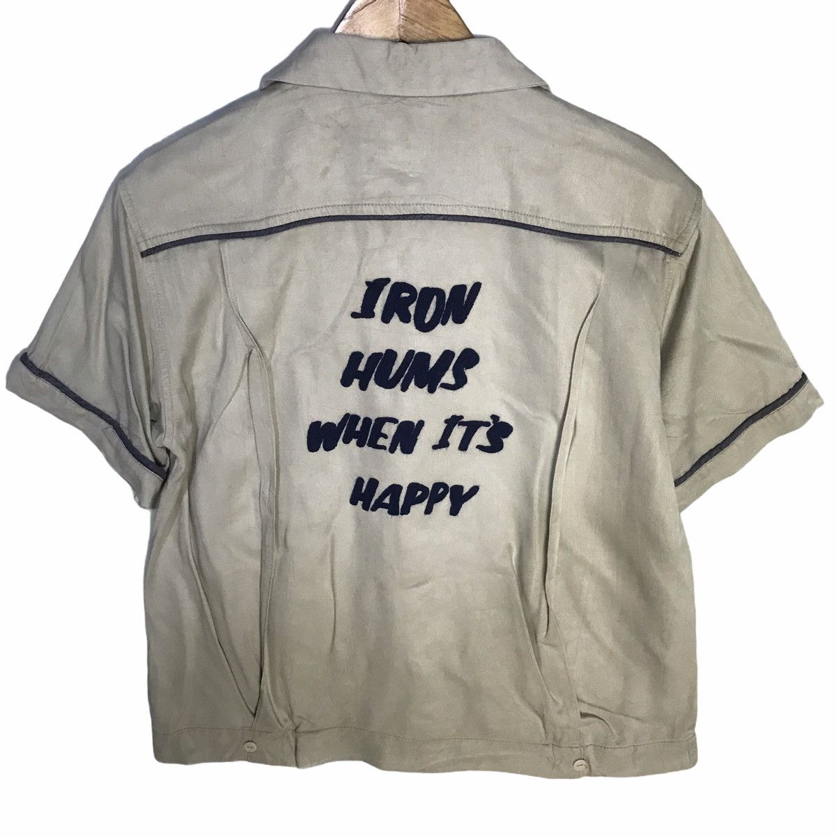 Harley Davidson HD iron hums when its happy rayon button up shirt Size US M / EU 48-50 / 2 - 2 Thumbnail