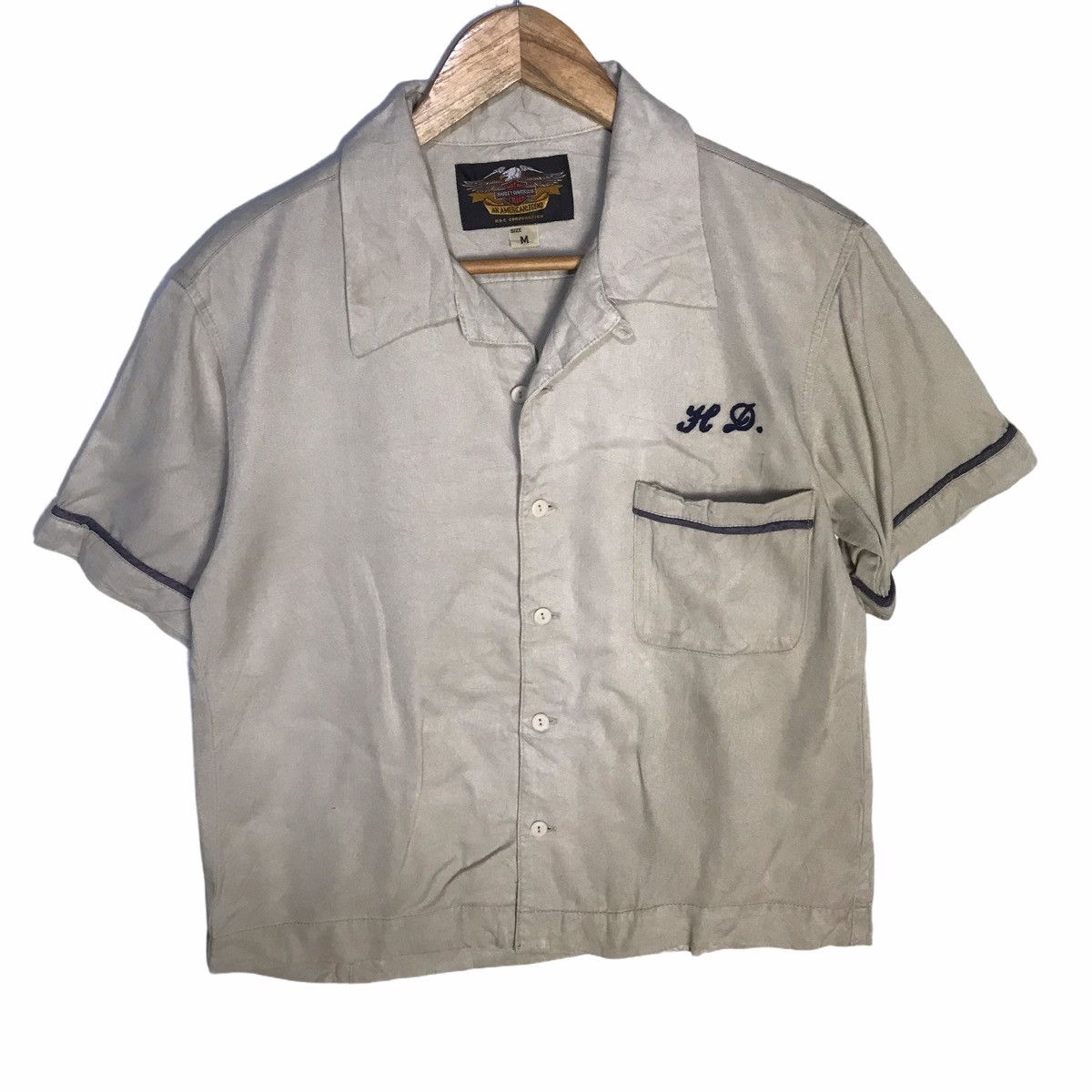 Harley Davidson HD iron hums when its happy rayon button up shirt Size US M / EU 48-50 / 2 - 1 Thumbnail