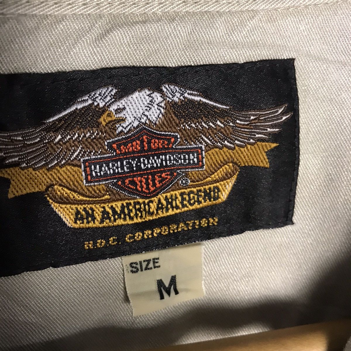Harley Davidson HD iron hums when its happy rayon button up shirt Size US M / EU 48-50 / 2 - 5 Thumbnail