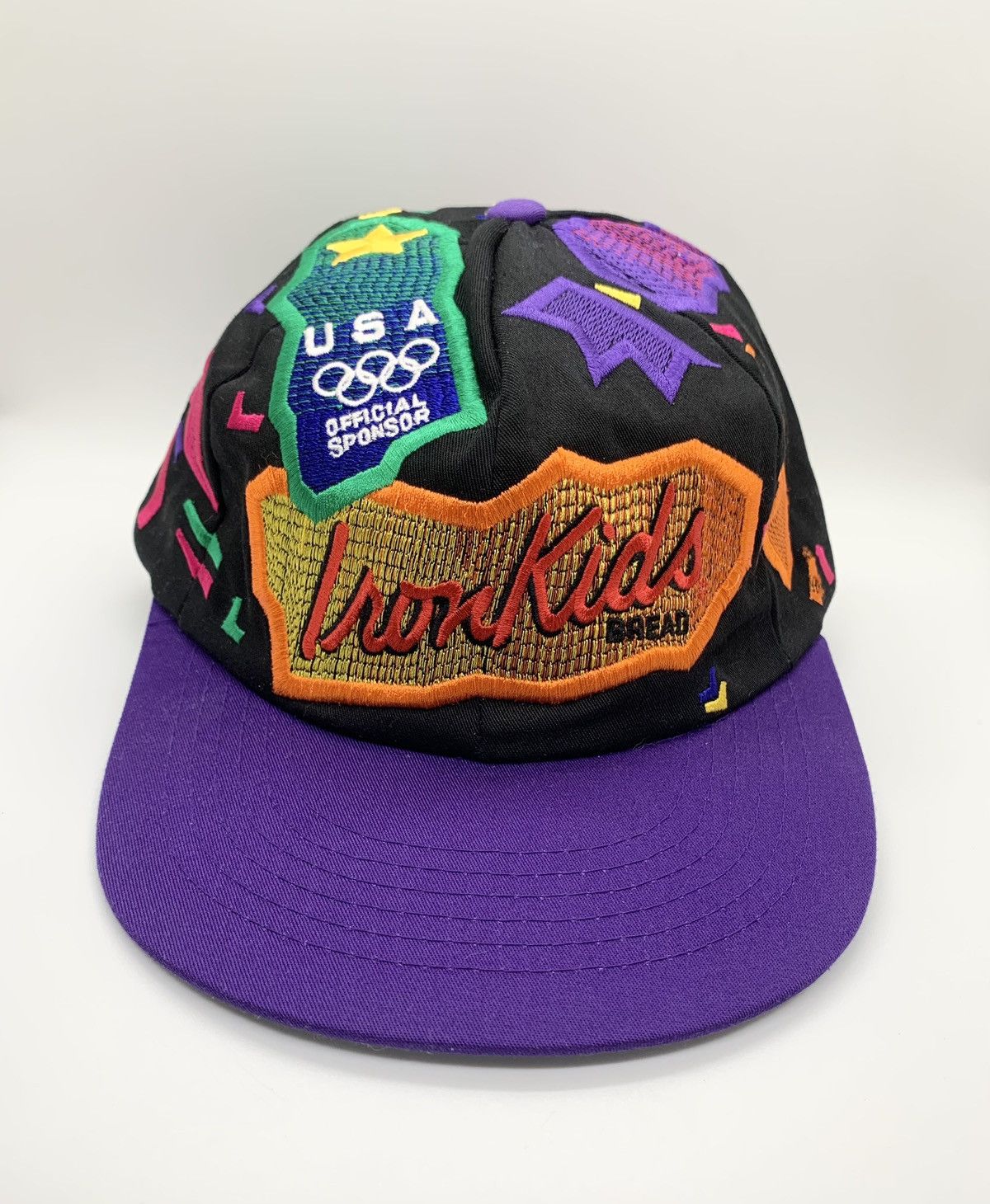 Vintage Rare Vintage 1996 USA Olympics Iron Kid Bread Strapback Hat