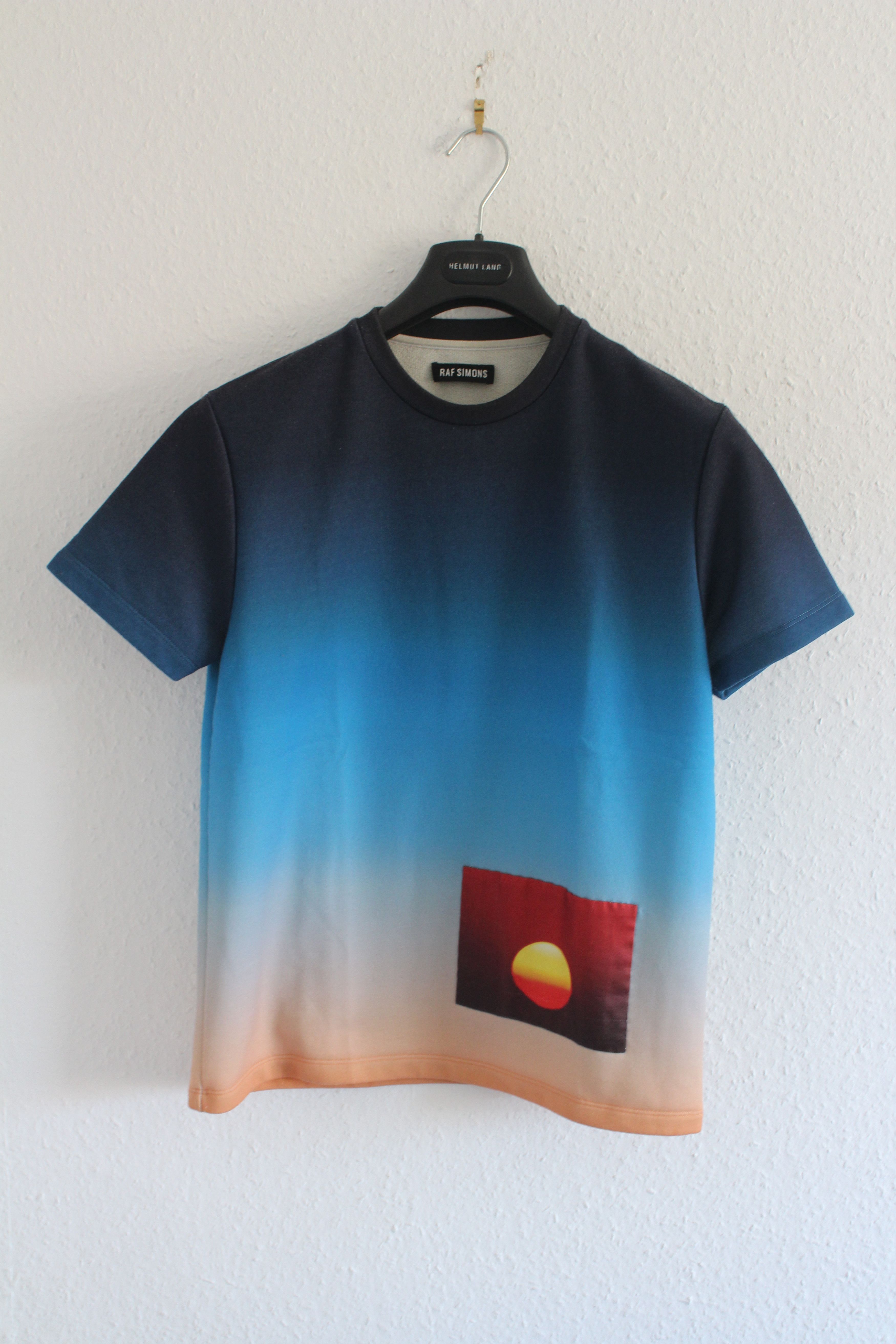 SS13 Brian Calvin Sunset Dip Dye Ombré Gradient Short Sleeve Sweater