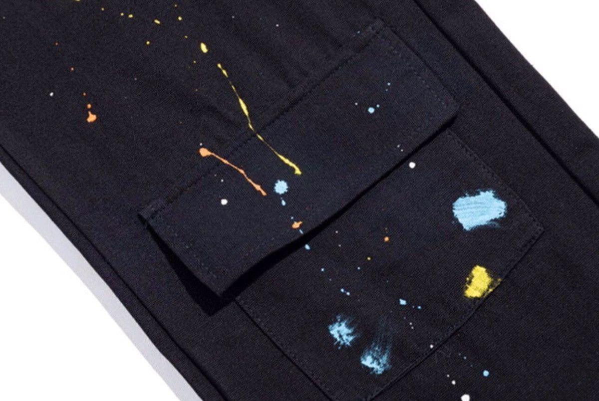 Japanese Brand Paint Splatter Detail Cargo Pocket Draw String Pants Size US 32 / EU 48 - 7 Thumbnail