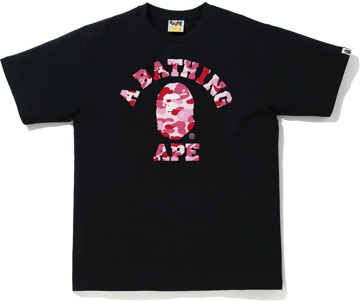Bape BAPE ABC Camo College Tee Black/Pink (SS21) Size US L / EU 52-54 / 3 - 2 Thumbnail