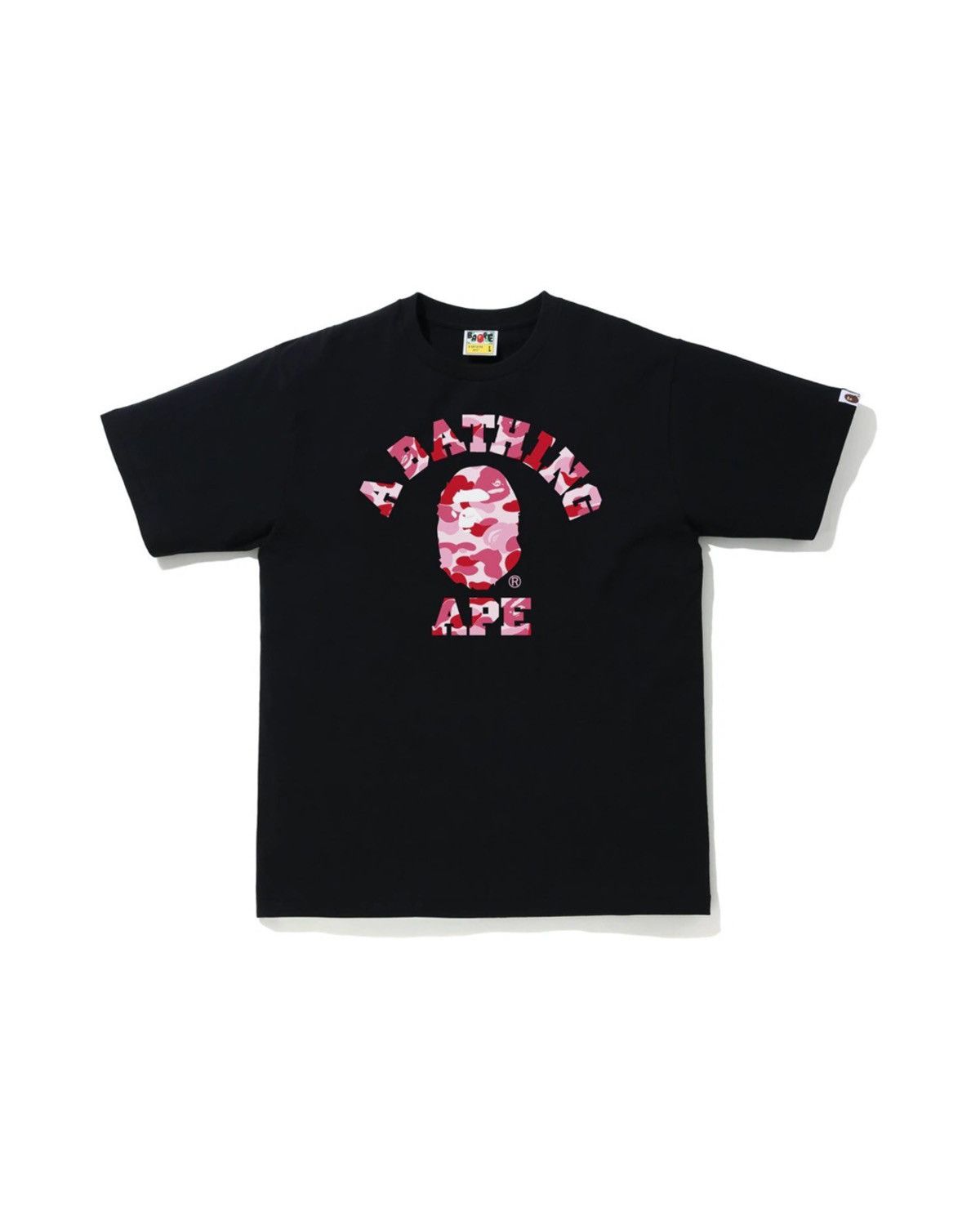 Bape BAPE ABC Camo College Tee Black/Pink (SS21) Size US L / EU 52-54 / 3 - 1 Thumbnail