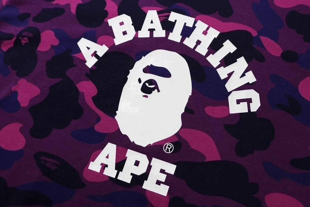 Bape BAPE Color Camo College Tee Purple Size US XL / EU 56 / 4 - 3 Thumbnail