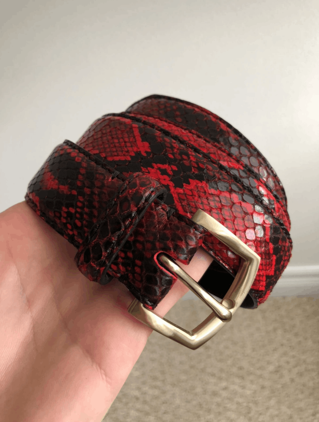 Supreme snakeskin outlet belt