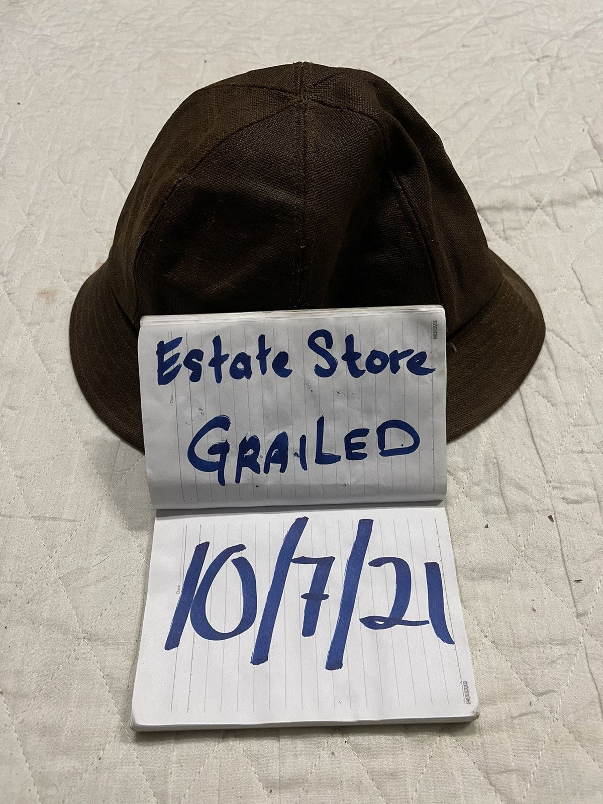 Japanese Brand Bucket Hat Oiled Cotton 6 Panel Blank Size ONE SIZE - 8 Thumbnail