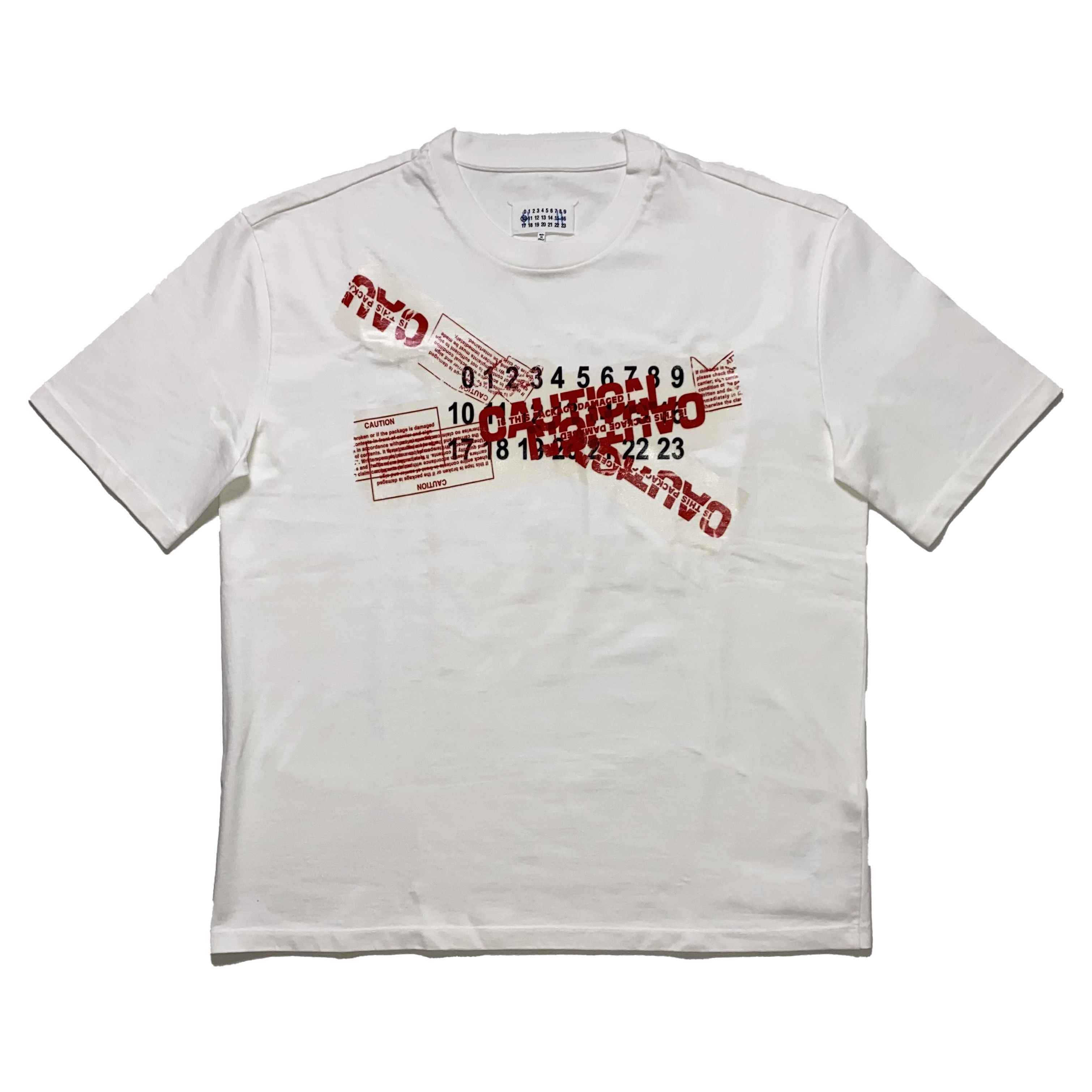 Maison Margiela Maison Margiela "Caution" T-shirt Size US M / EU 48-50 / 2 - 1 Thumbnail