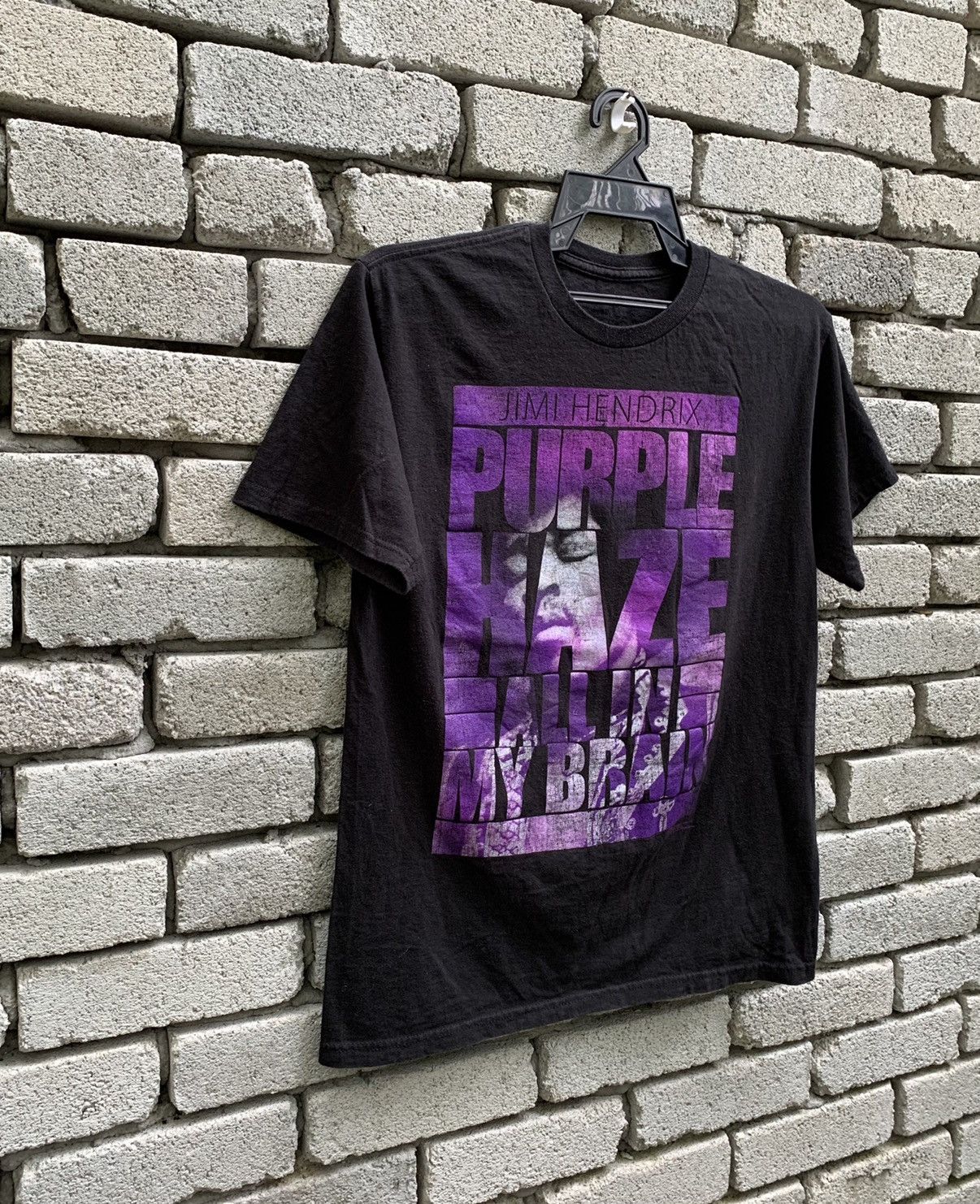 Band Tees × Jimi Hendrix × Zion Rootswear Jimi Hendrix Purple Haze All In My Brain T Shirt Size US M / EU 48-50 / 2 - 3 Thumbnail