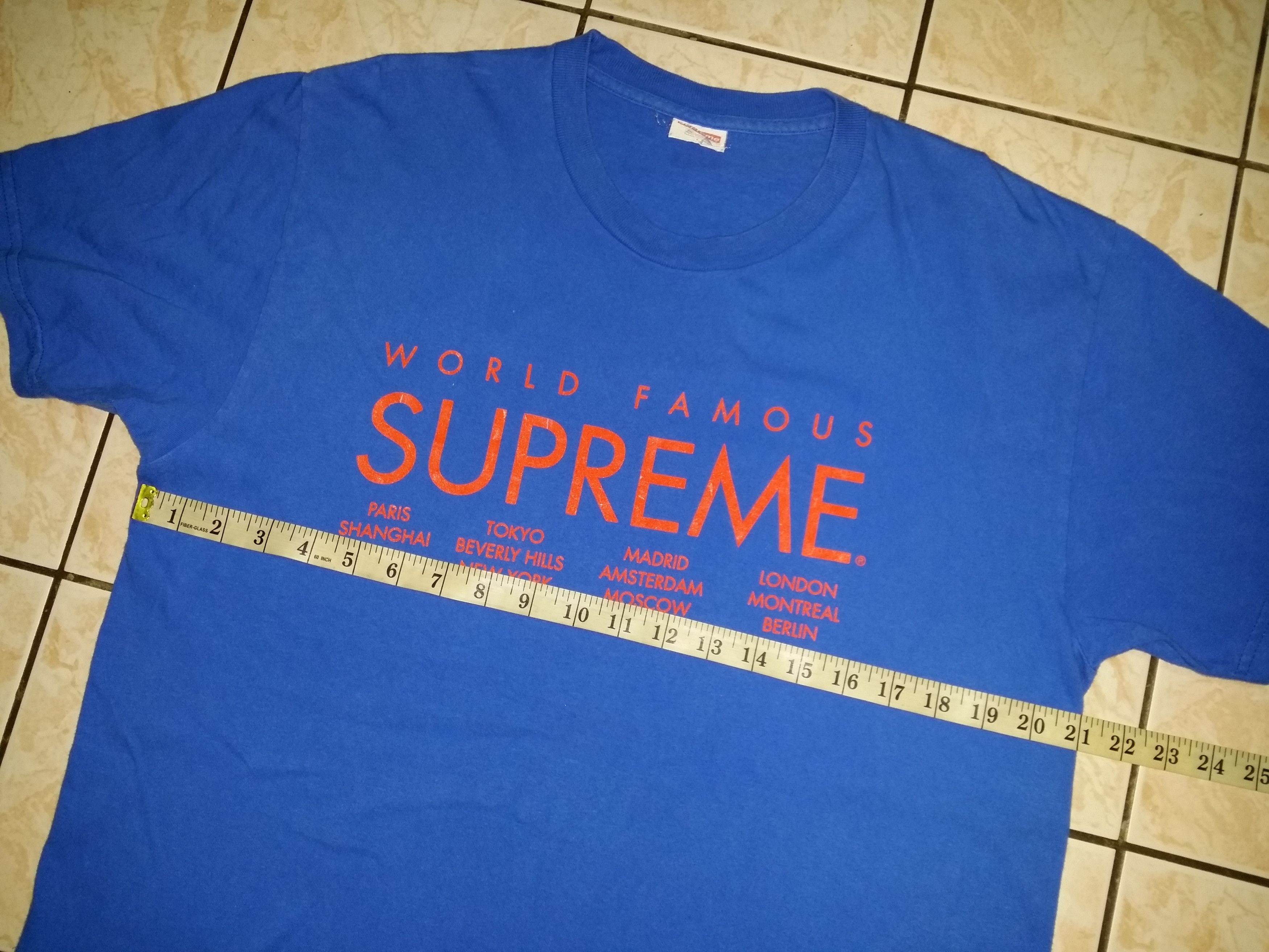 Supreme GRAIL🔥SUPREME WORLD FAMOUS T SHIRT Size US L / EU 52-54 / 3 - 5 Thumbnail