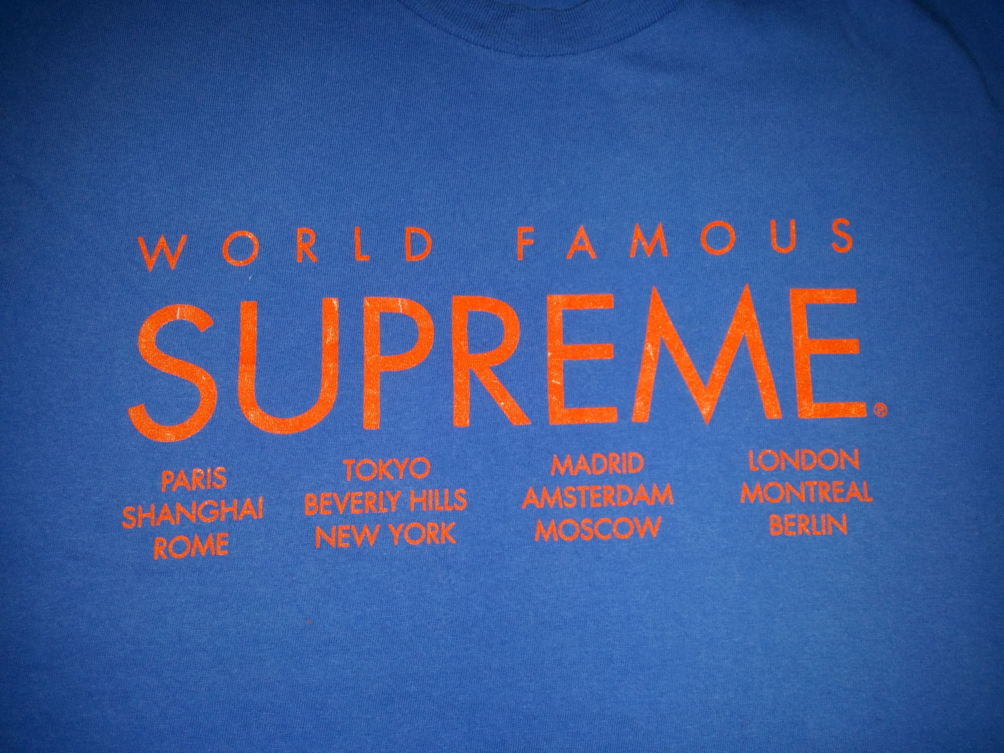 Supreme GRAIL🔥SUPREME WORLD FAMOUS T SHIRT Size US L / EU 52-54 / 3 - 3 Thumbnail