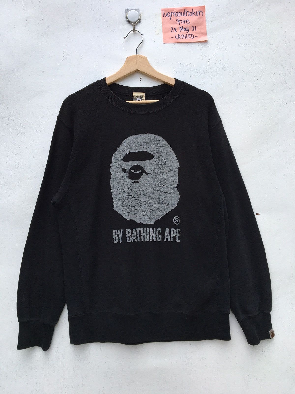 Rare BAPE By Bathing Ape Big Logo Sweatshirt