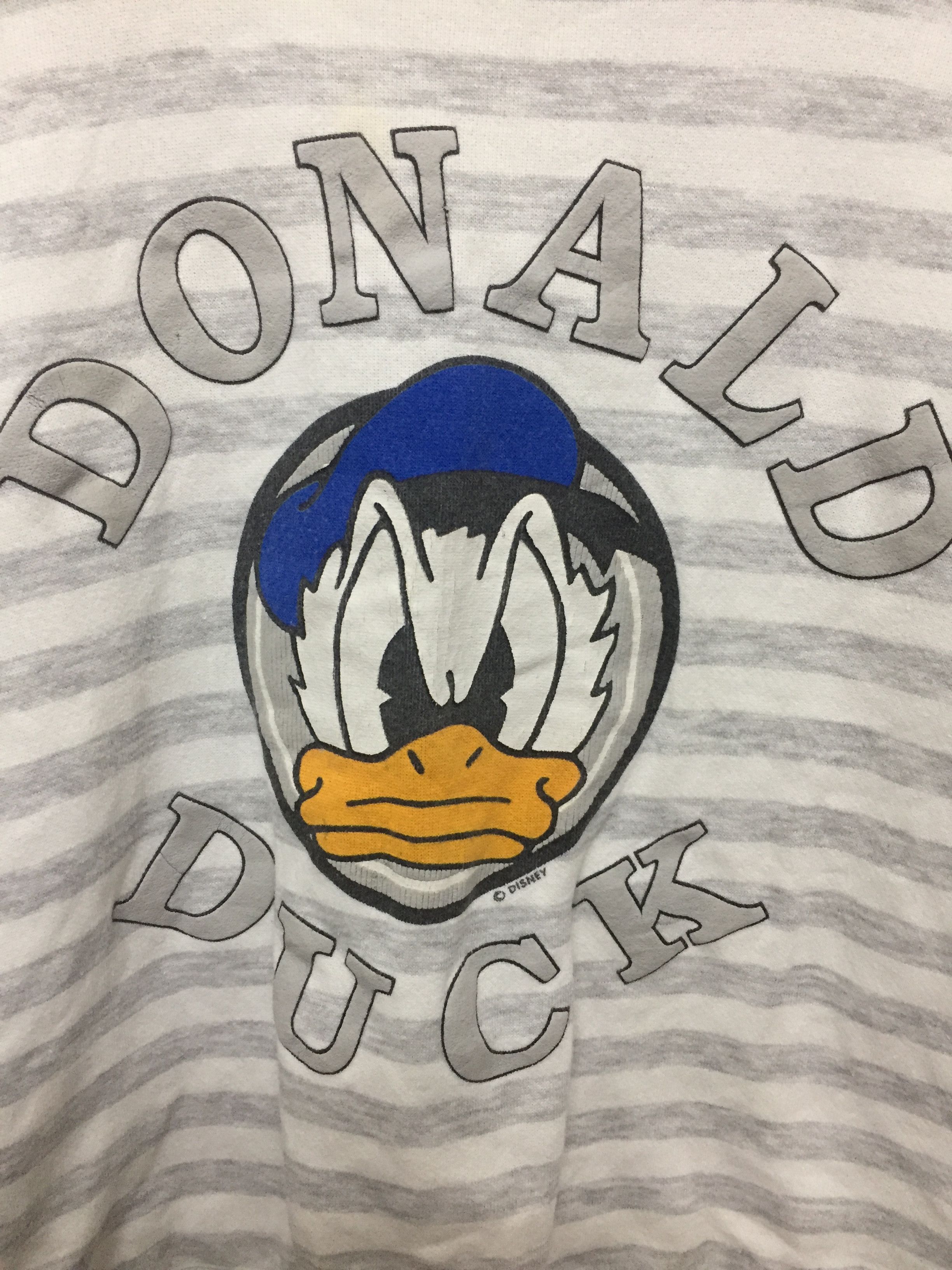 Vintage 1990s Donald Duck Mad Face Stripe sweatshirt Size US XS / EU 42 / 0 - 5 Thumbnail