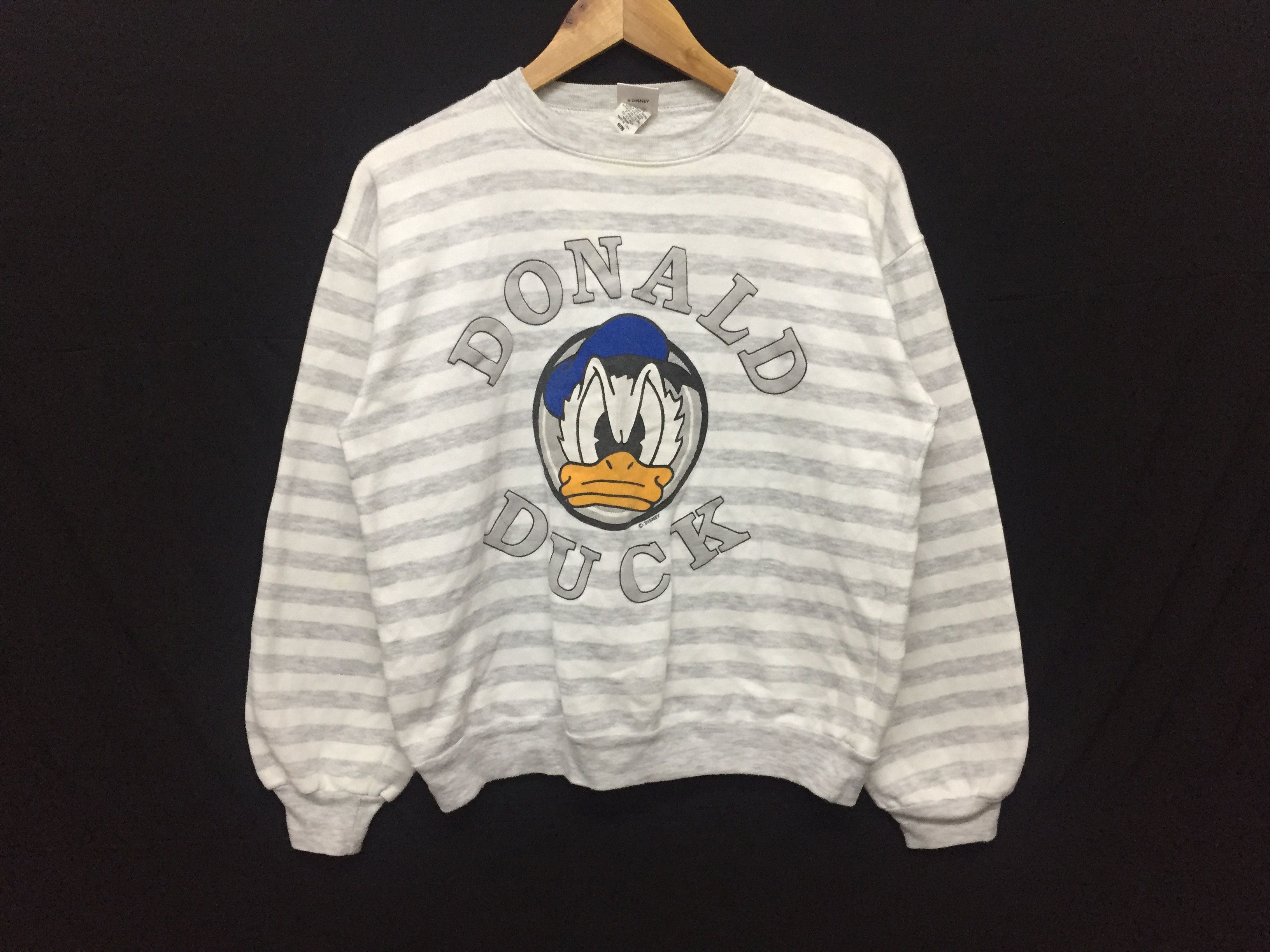Vintage 1990s Donald Duck Mad Face Stripe sweatshirt Size US XS / EU 42 / 0 - 2 Thumbnail