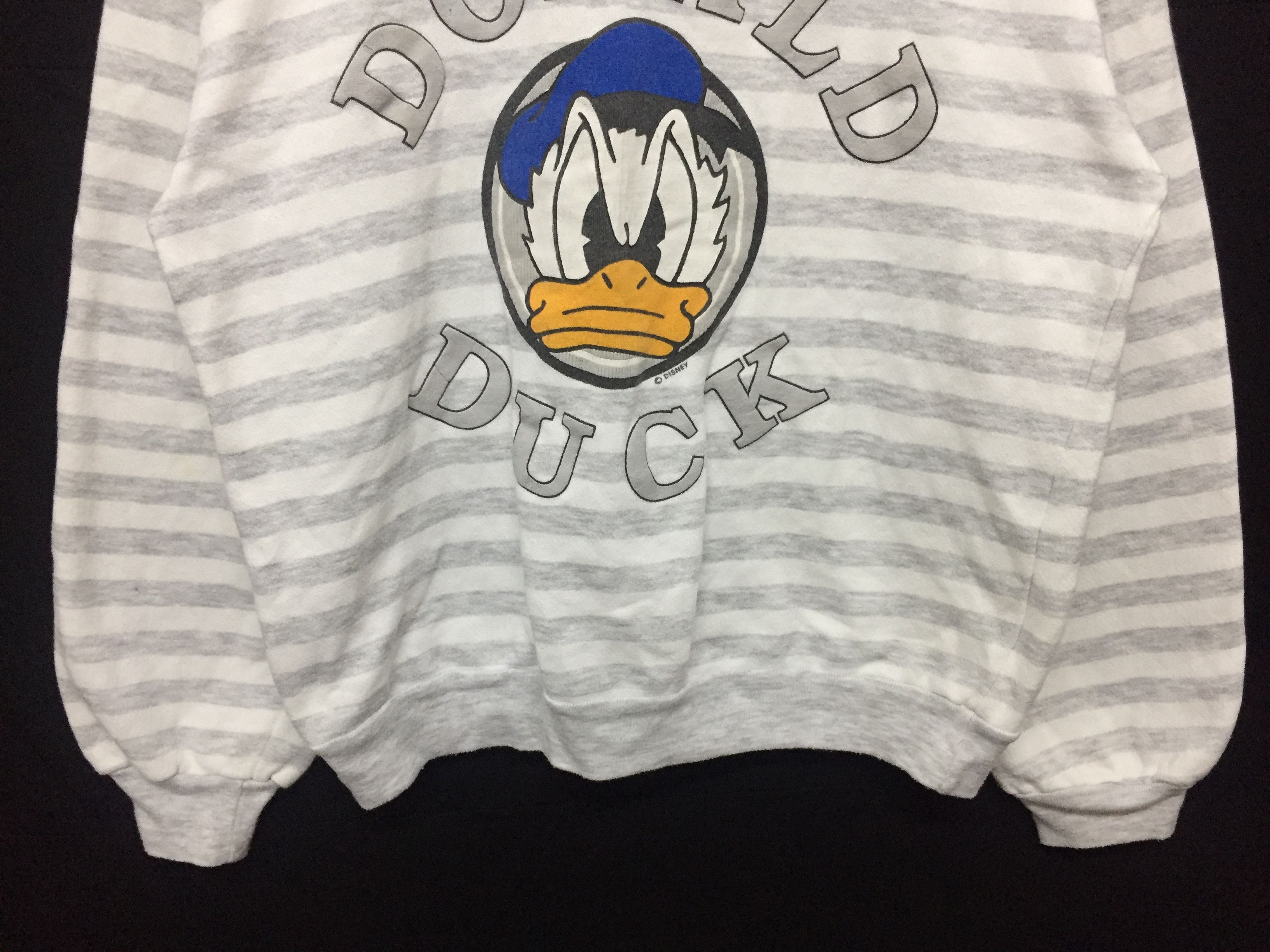 Vintage 1990s Donald Duck Mad Face Stripe sweatshirt Size US XS / EU 42 / 0 - 4 Thumbnail