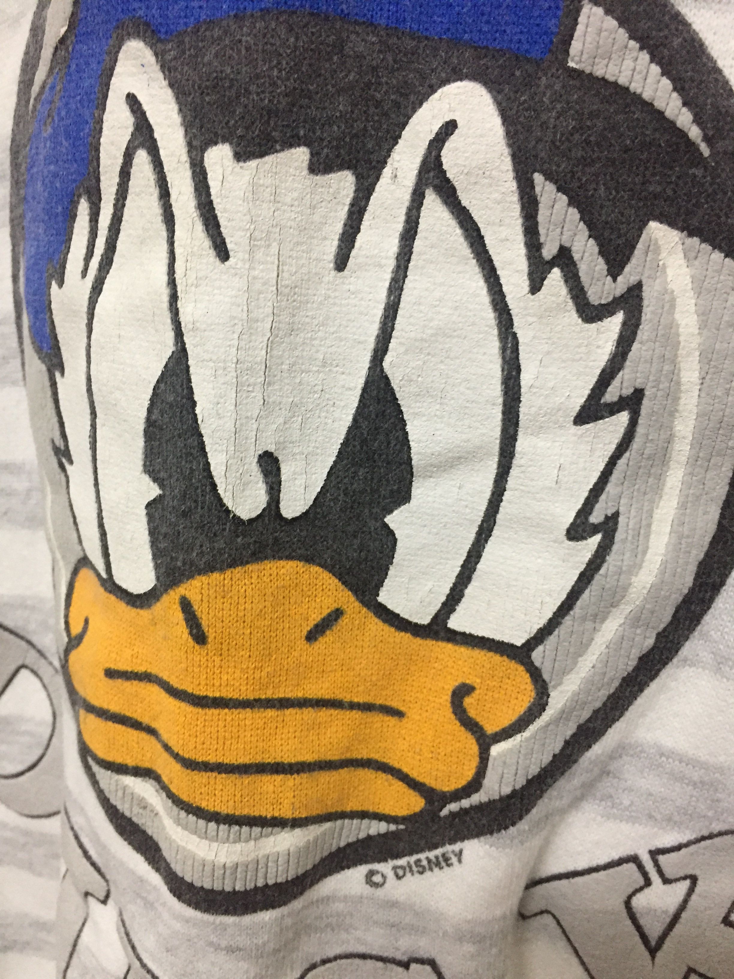 Vintage 1990s Donald Duck Mad Face Stripe sweatshirt Size US XS / EU 42 / 0 - 6 Thumbnail