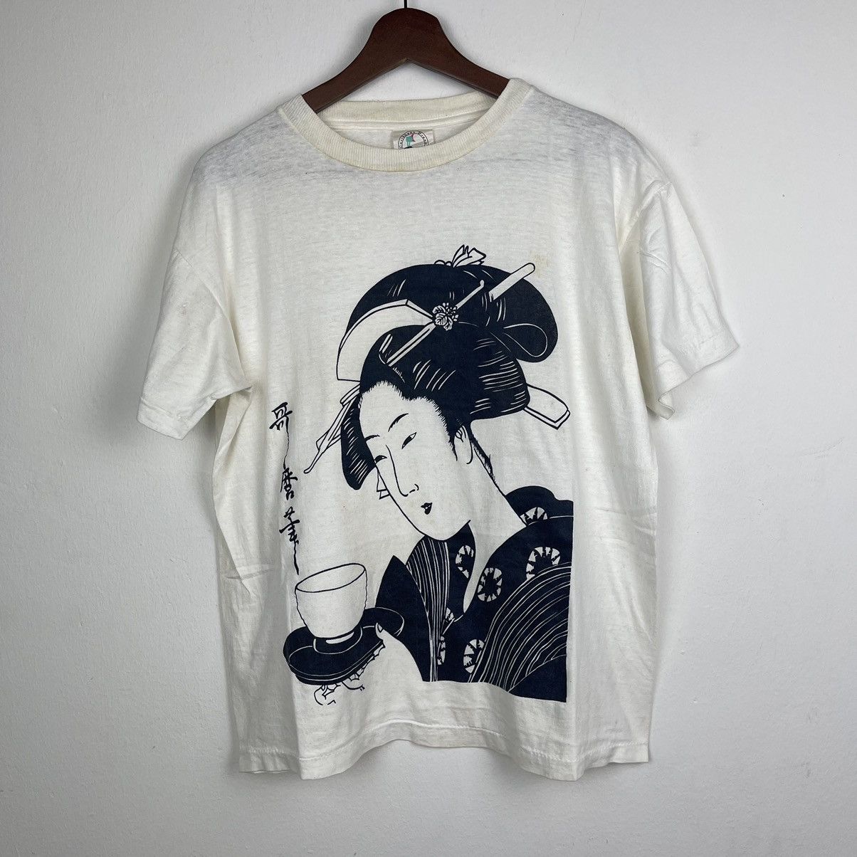 If Six Was Nine Vintage shikoku 80s-90s geisha print tee Size US M / EU 48-50 / 2 - 1 Thumbnail