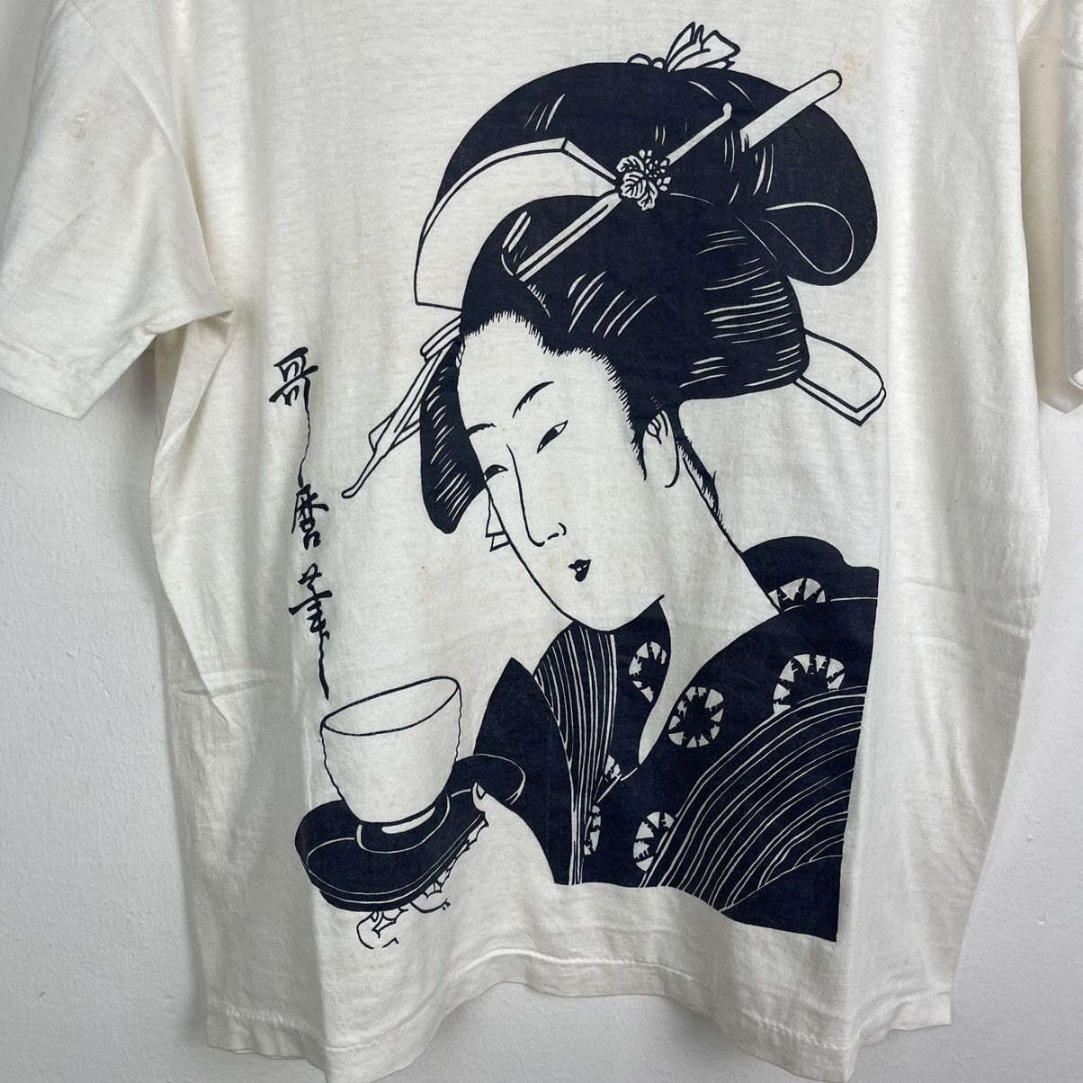 If Six Was Nine Vintage shikoku 80s-90s geisha print tee Size US M / EU 48-50 / 2 - 2 Thumbnail