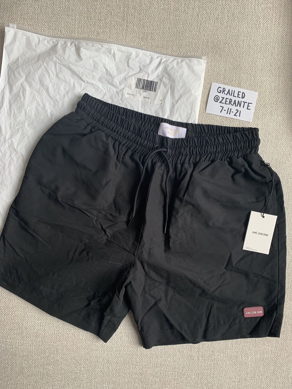 Black Peach Skin Shorts (M)