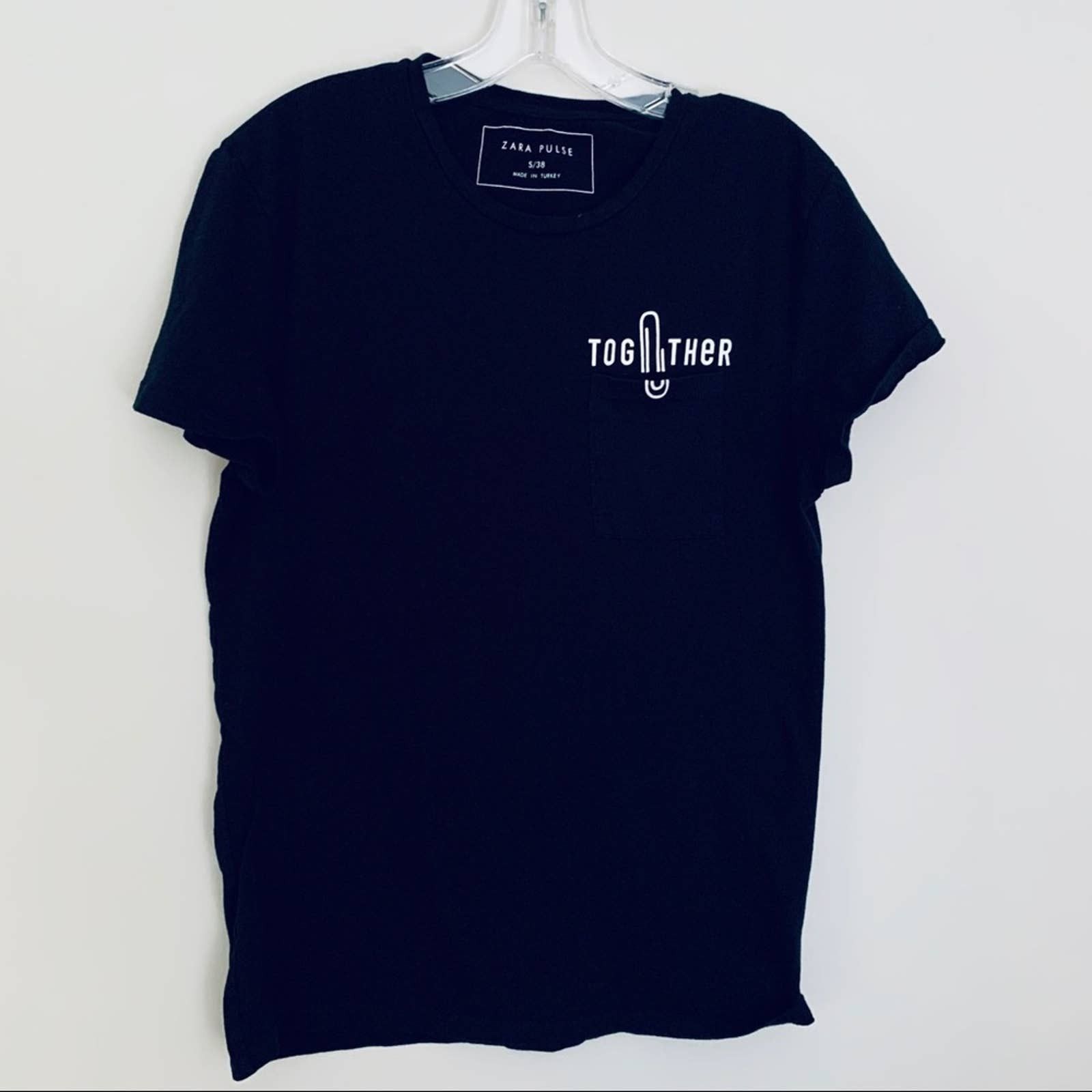 Zara Zara mens pulse black T-shirt | Grailed