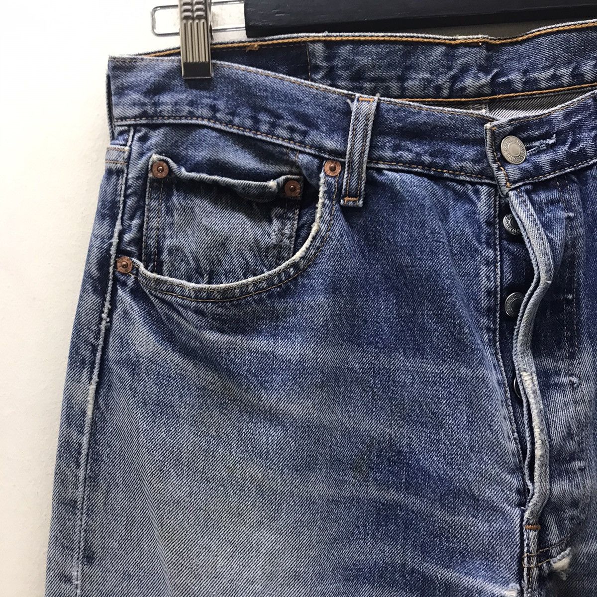 Levi's Vintage Levis 501 Grunge Denim Jeans Size US 34 / EU 50 - 4 Thumbnail