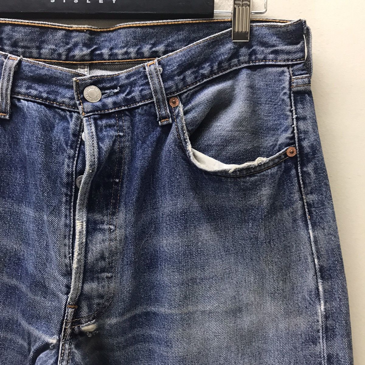 Levi's Vintage Levis 501 Grunge Denim Jeans Size US 34 / EU 50 - 5 Thumbnail