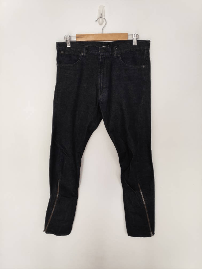 Lad Musician Lad Musician Zipper Hem Skinny Denim Jeans Size US 33 - 1 Thumbnail