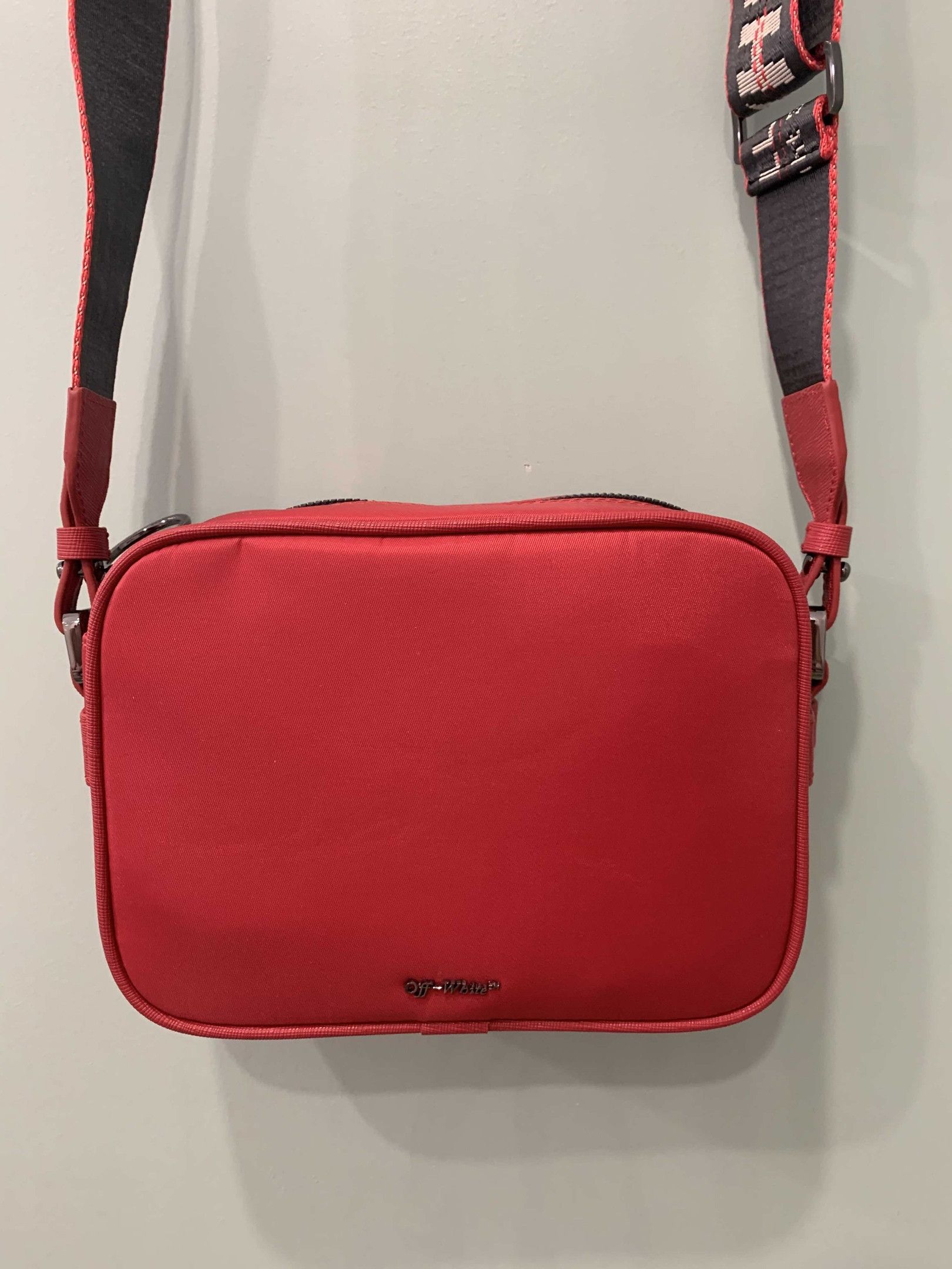 OffWhite OFFWHITE Industrialstrap crossbody bag in Red Grailed