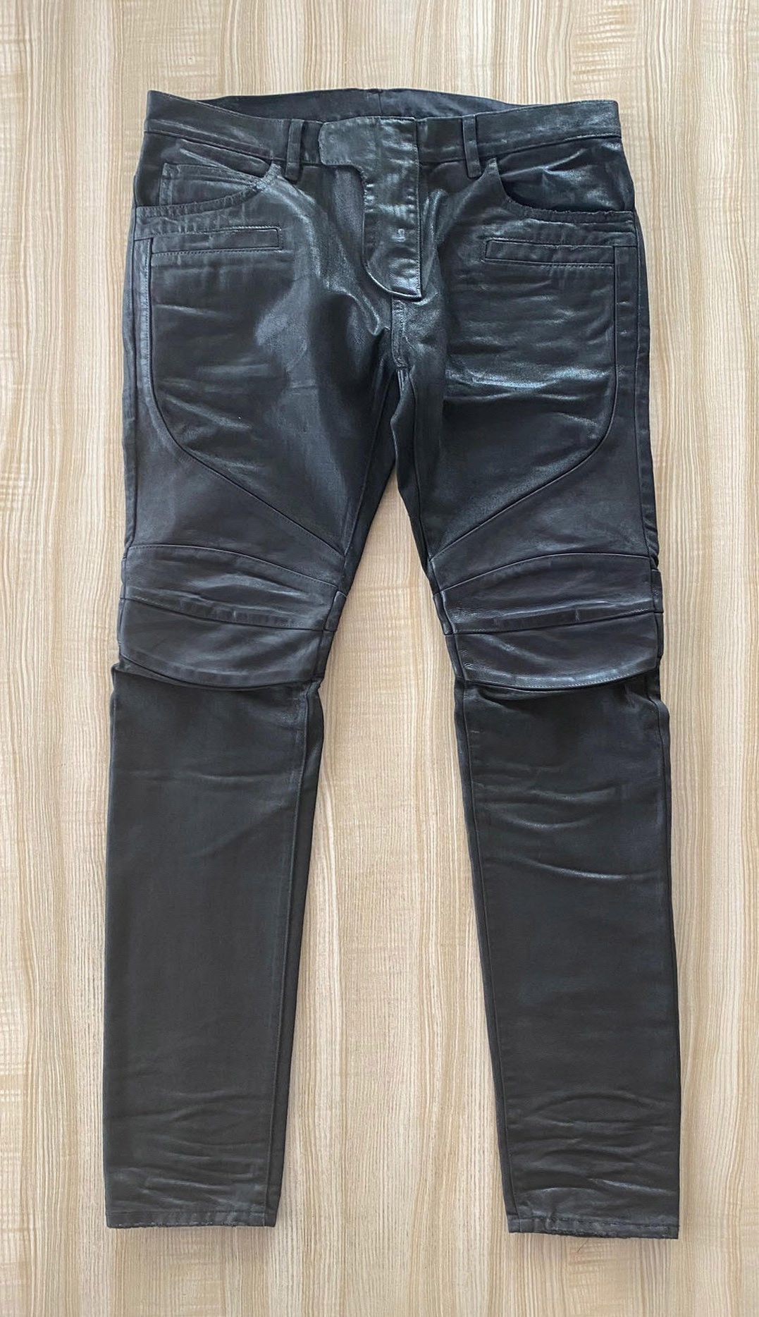 Balmain Balmain Decarnin Moto Biker Denim Jeans Black 4