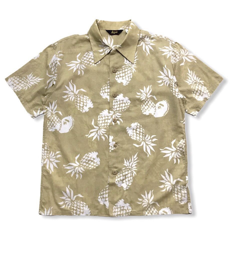 Bape Hawaiian Open Collar Shirt | Grailed