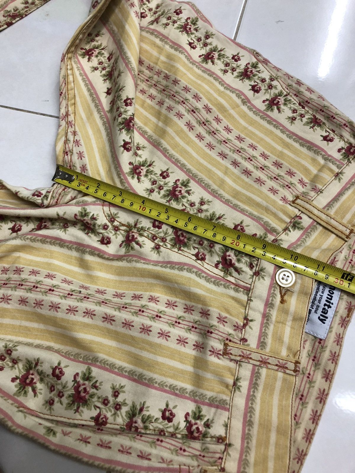 Monitaly Monitaly 1990s Floral Printed Denim Pant Size US 28 / EU 44 - 6 Thumbnail